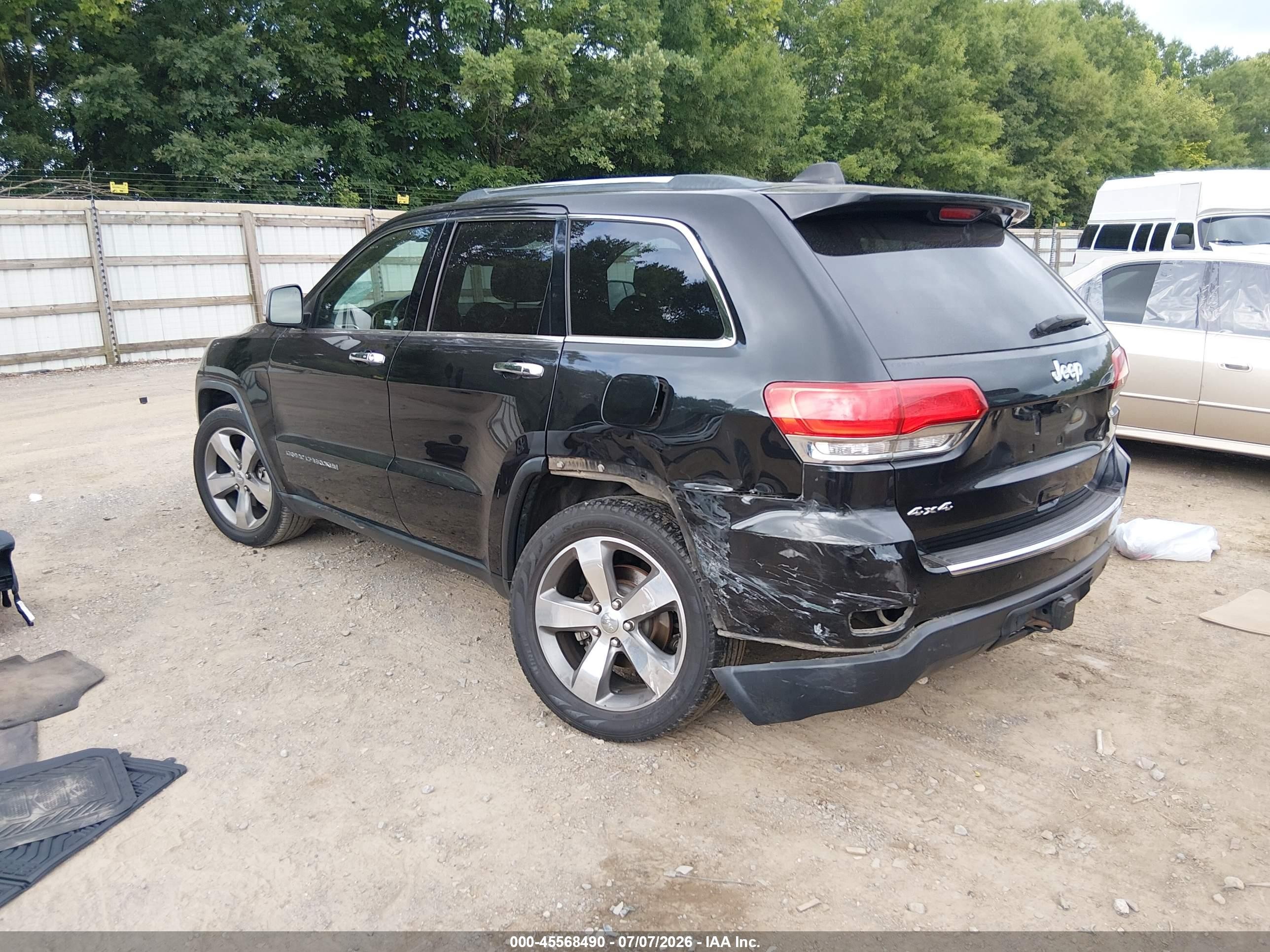 2015 Jeep Grand Cherokee Limited Black vin: 1C4RJFBG0FC682466