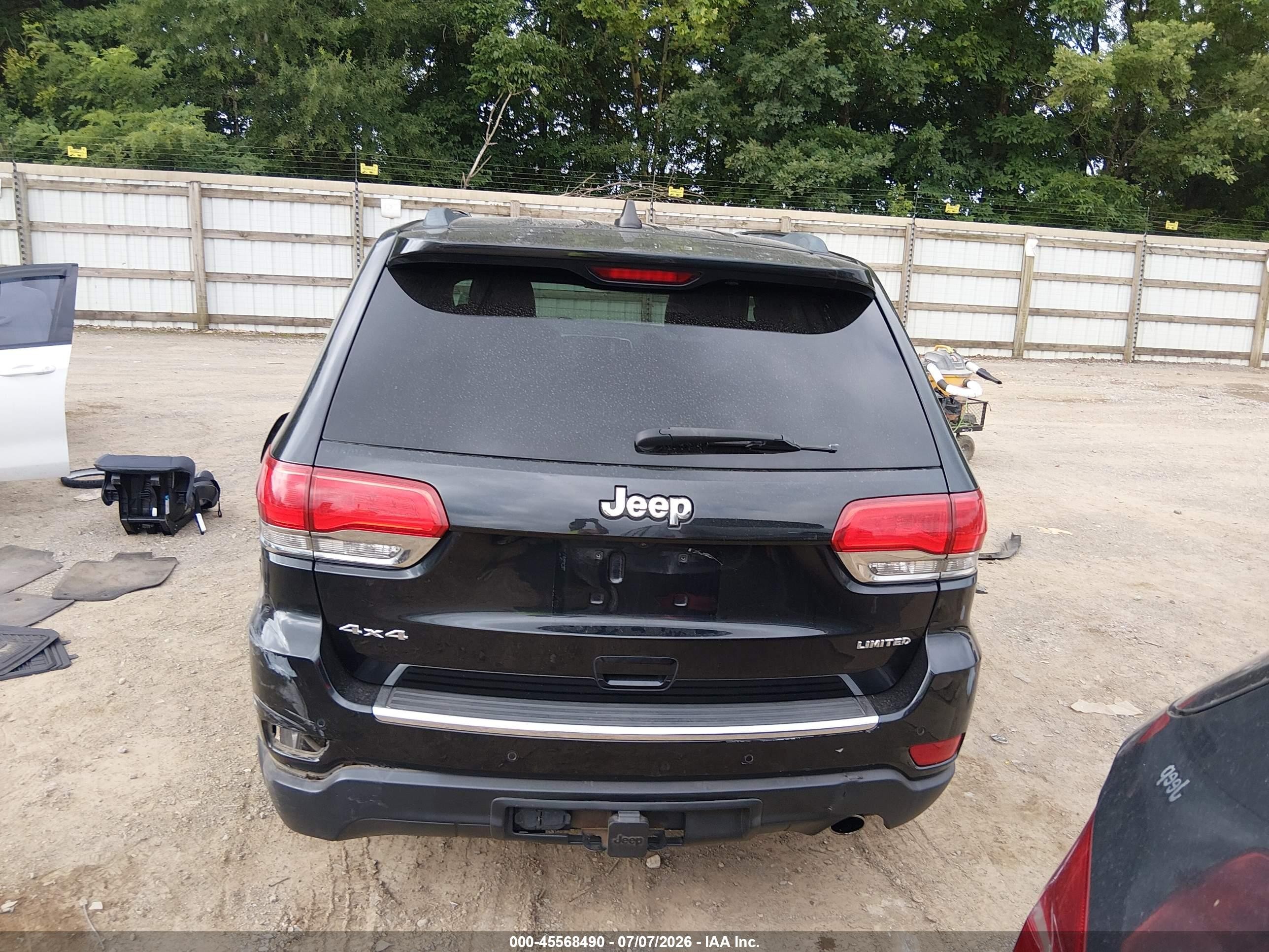 2015 Jeep Grand Cherokee Limited Black vin: 1C4RJFBG0FC682466