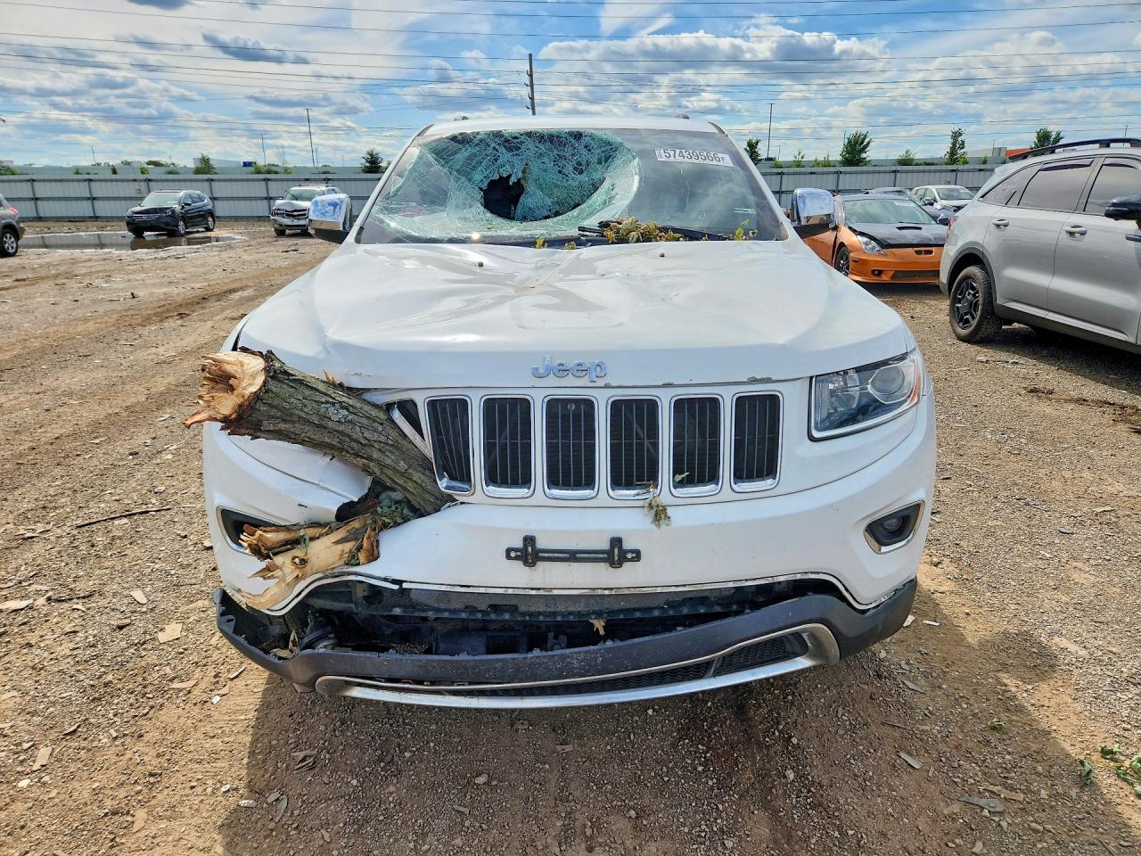 2015 Jeep Grand Cherokee Limited White vin: 1C4RJFBG0FC725008