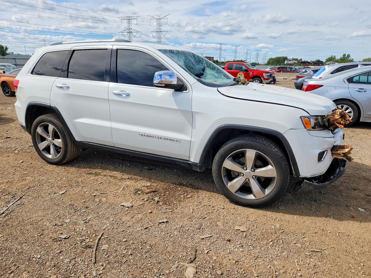 2015 Jeep Grand Cherokee Limited White vin: 1C4RJFBG0FC725008
