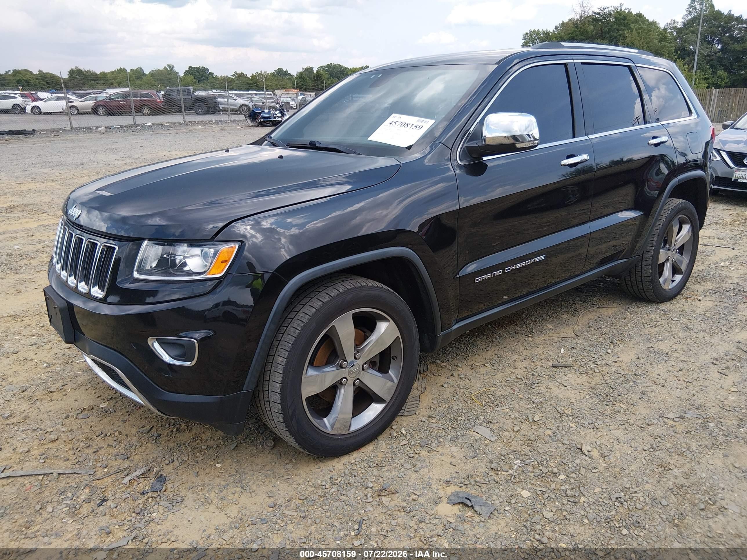 2015 Jeep Grand Cherokee Limited Black vin: 1C4RJFBG0FC726854