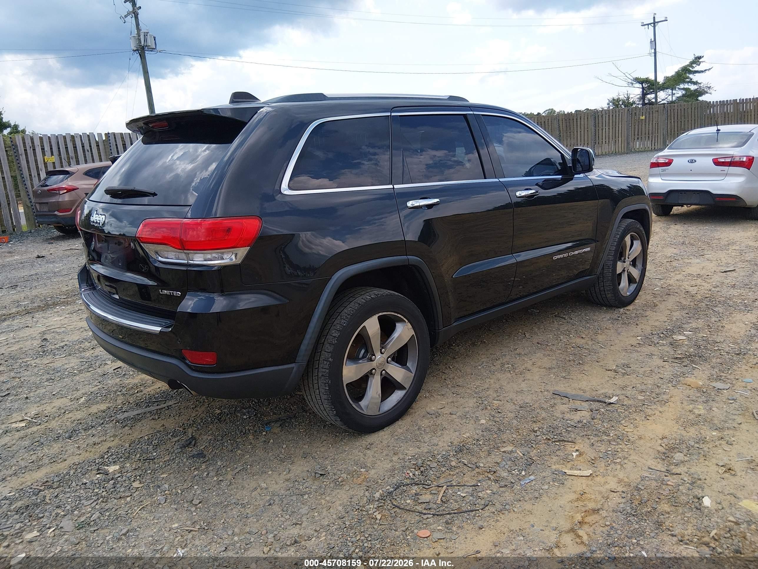 2015 Jeep Grand Cherokee Limited Black vin: 1C4RJFBG0FC726854