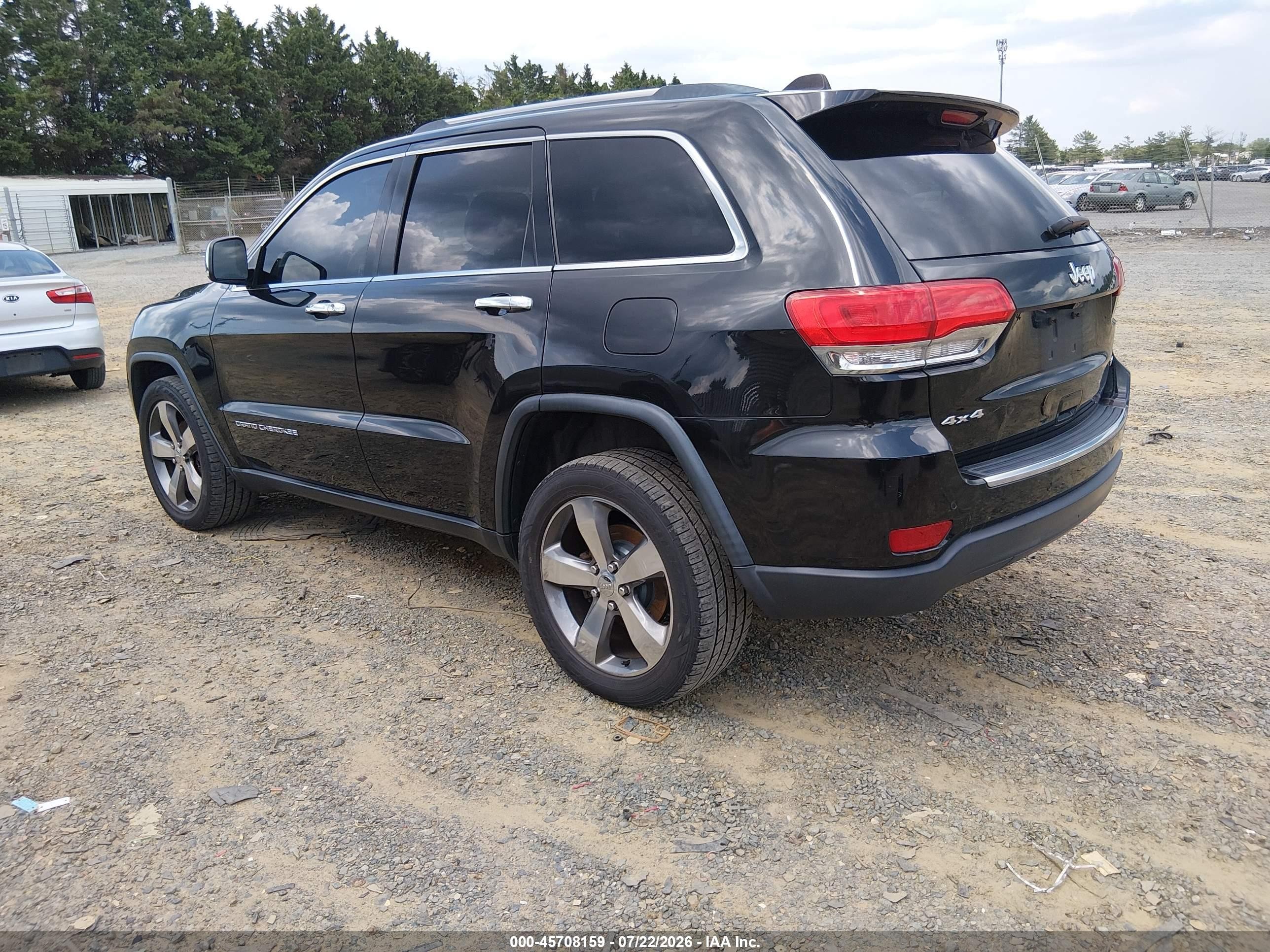 2015 Jeep Grand Cherokee Limited Black vin: 1C4RJFBG0FC726854