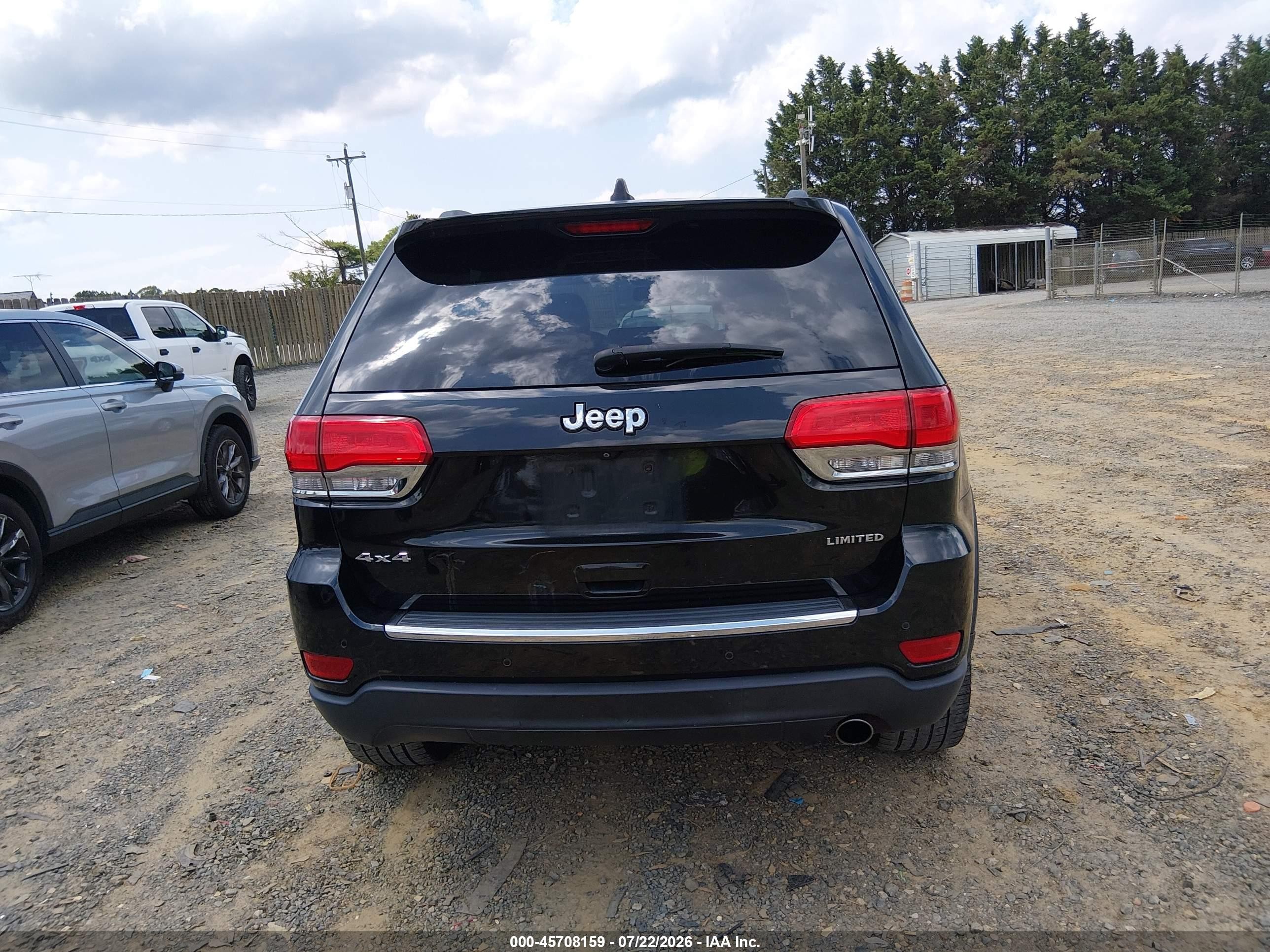 2015 Jeep Grand Cherokee Limited Black vin: 1C4RJFBG0FC726854