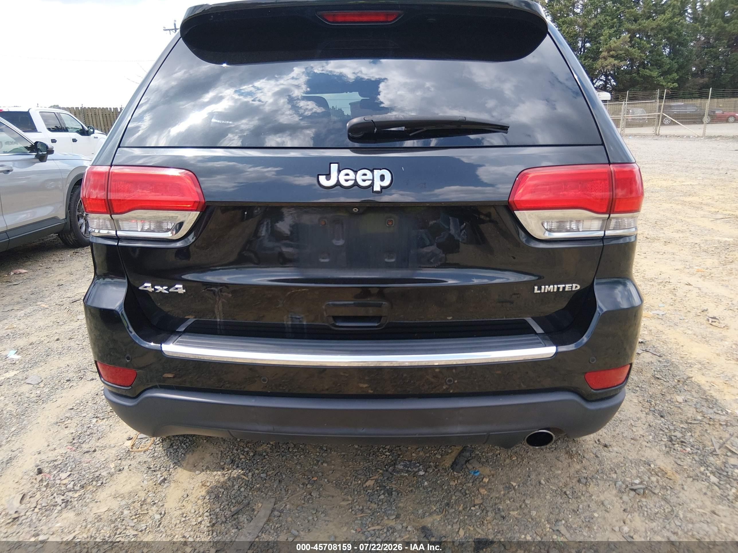 2015 Jeep Grand Cherokee Limited Black vin: 1C4RJFBG0FC726854