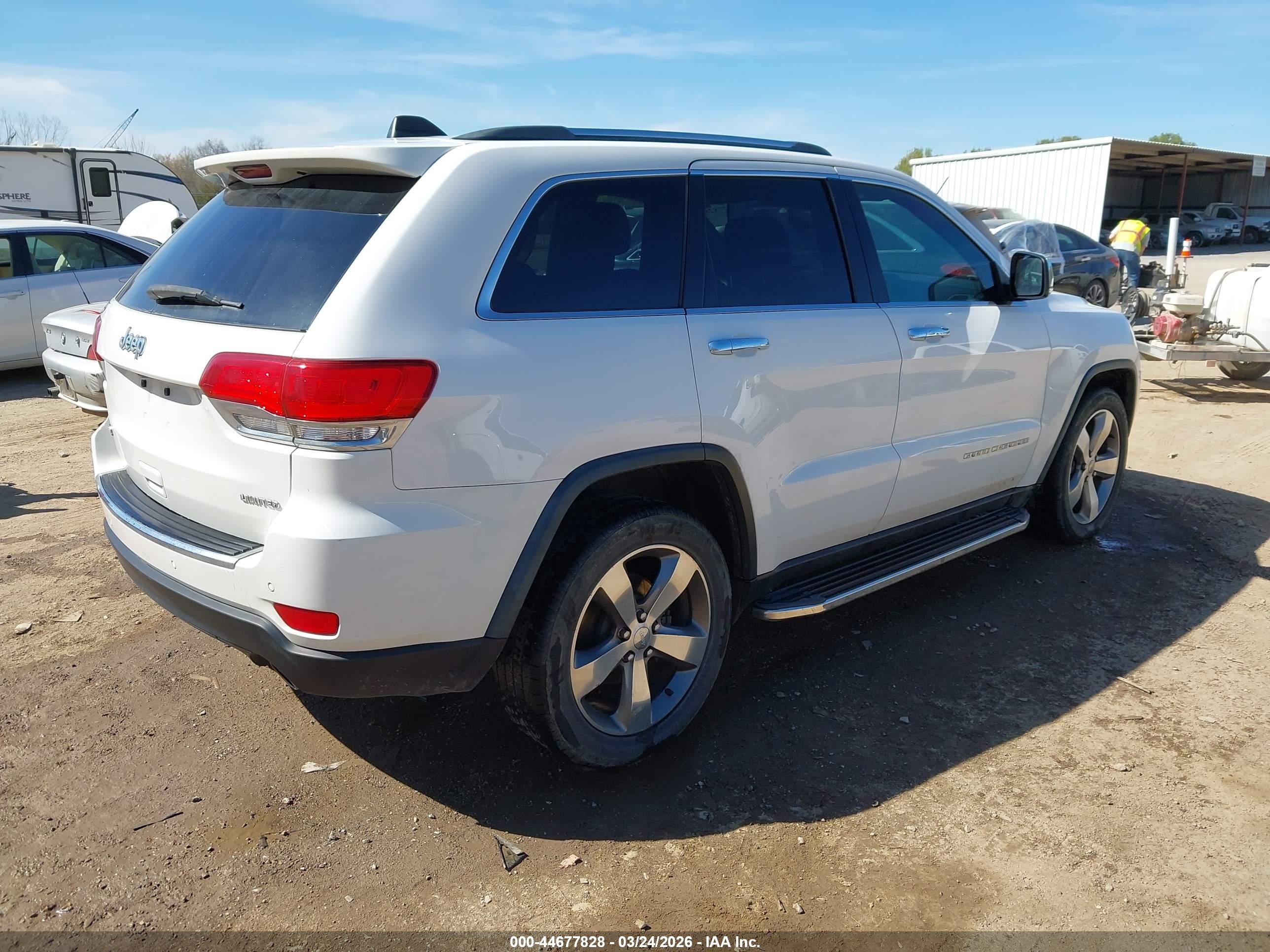 2015 Jeep Grand Cherokee Limited White vin: 1C4RJFBG0FC731682