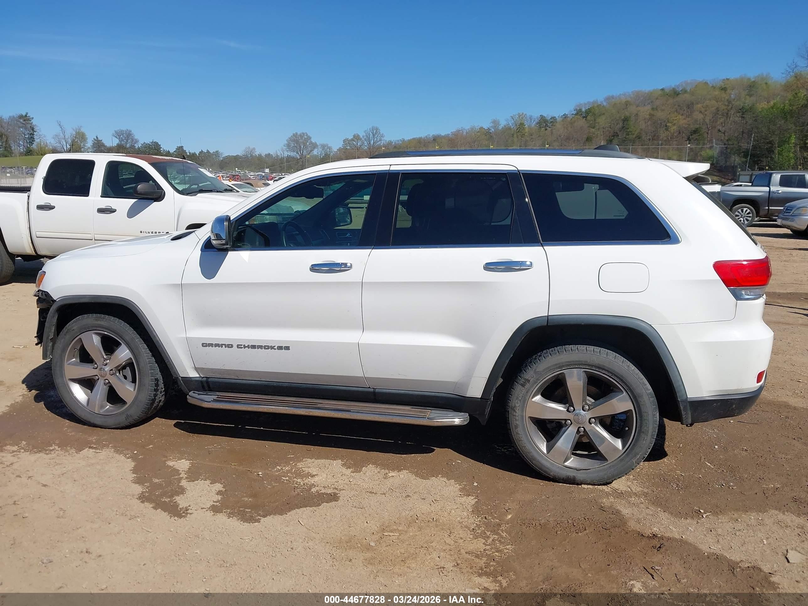 2015 Jeep Grand Cherokee Limited White vin: 1C4RJFBG0FC731682