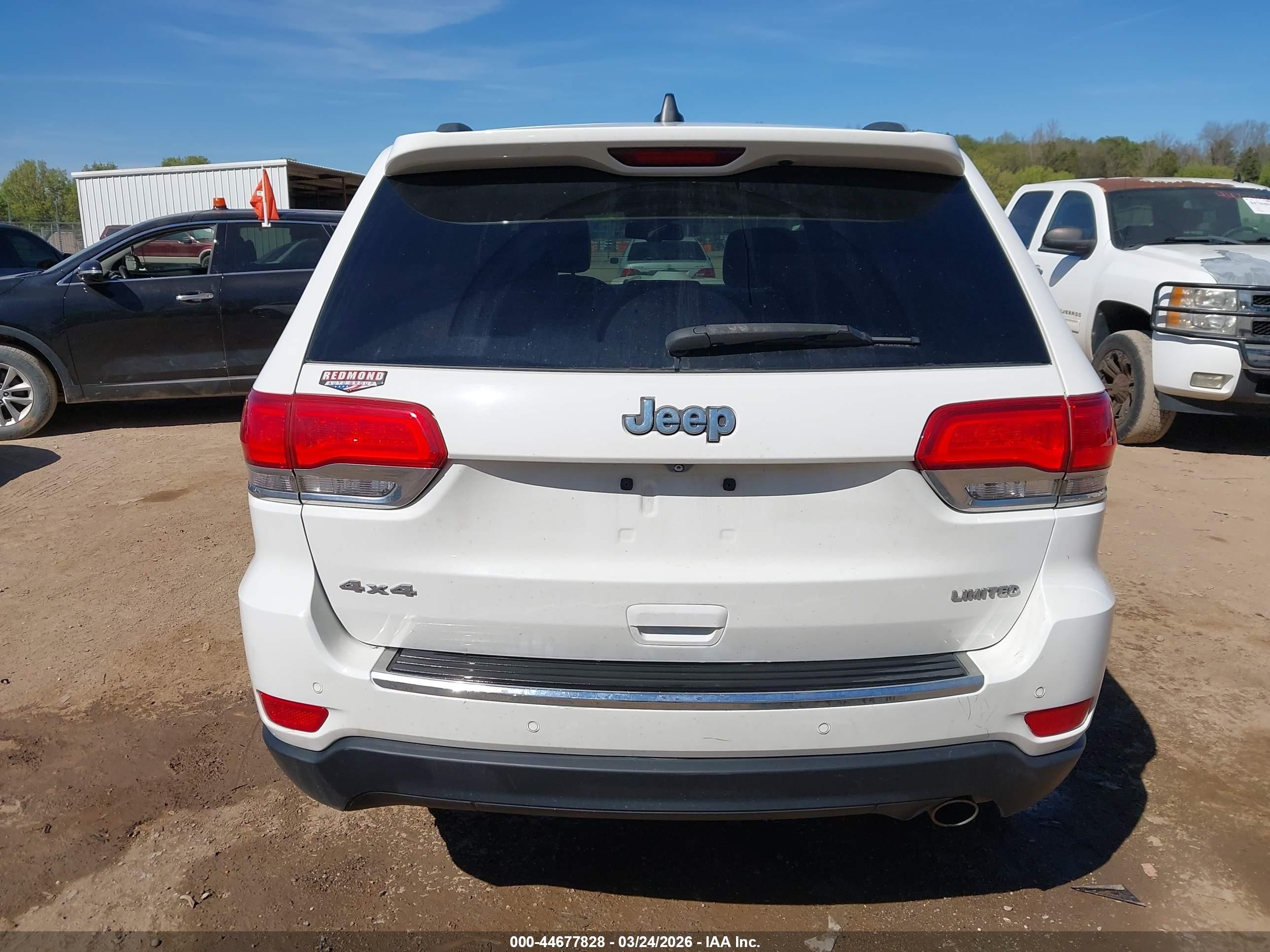 2015 Jeep Grand Cherokee Limited White vin: 1C4RJFBG0FC731682