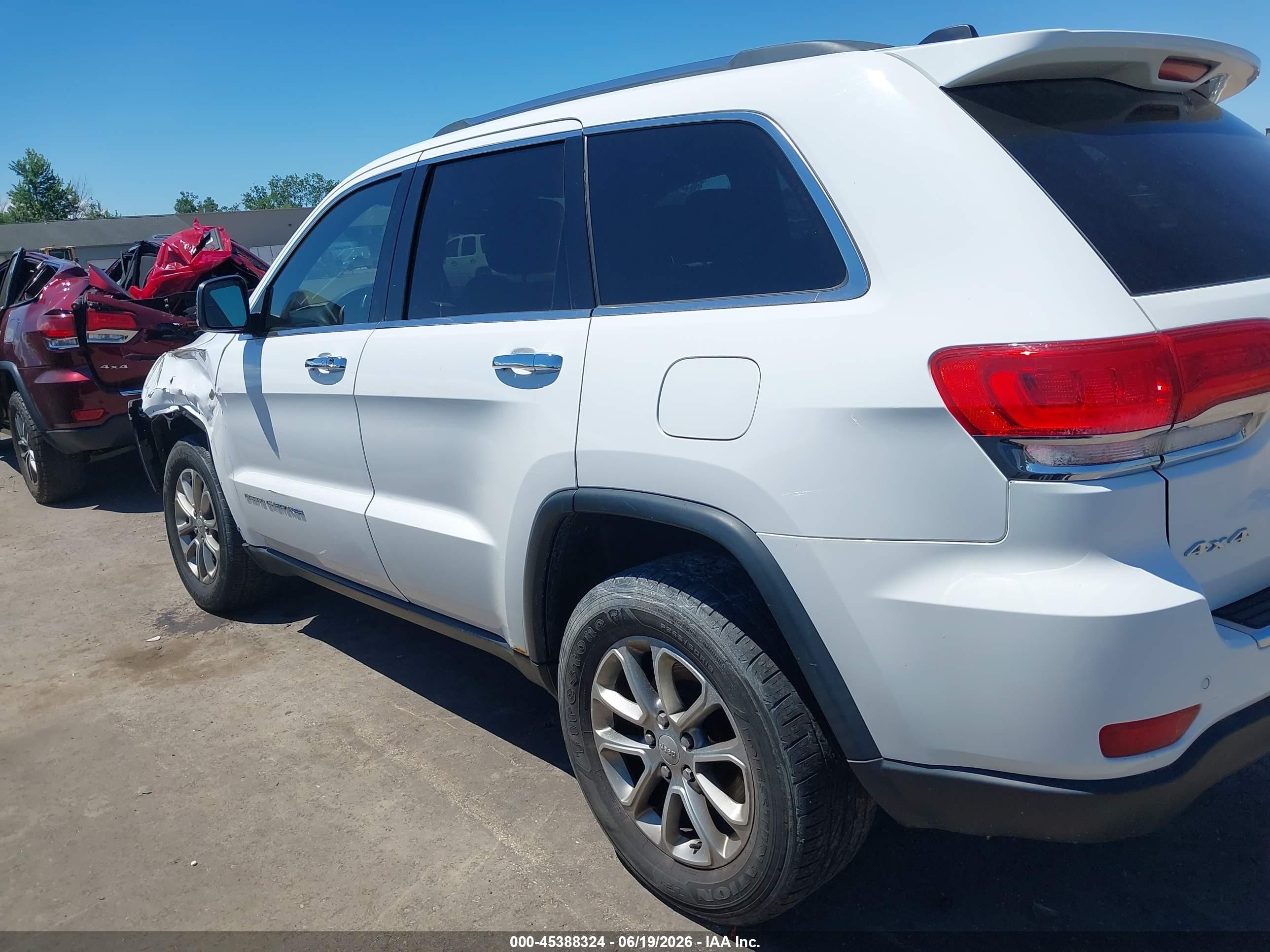 2015 Jeep Grand Cherokee Limited White vin: 1C4RJFBG0FC762849