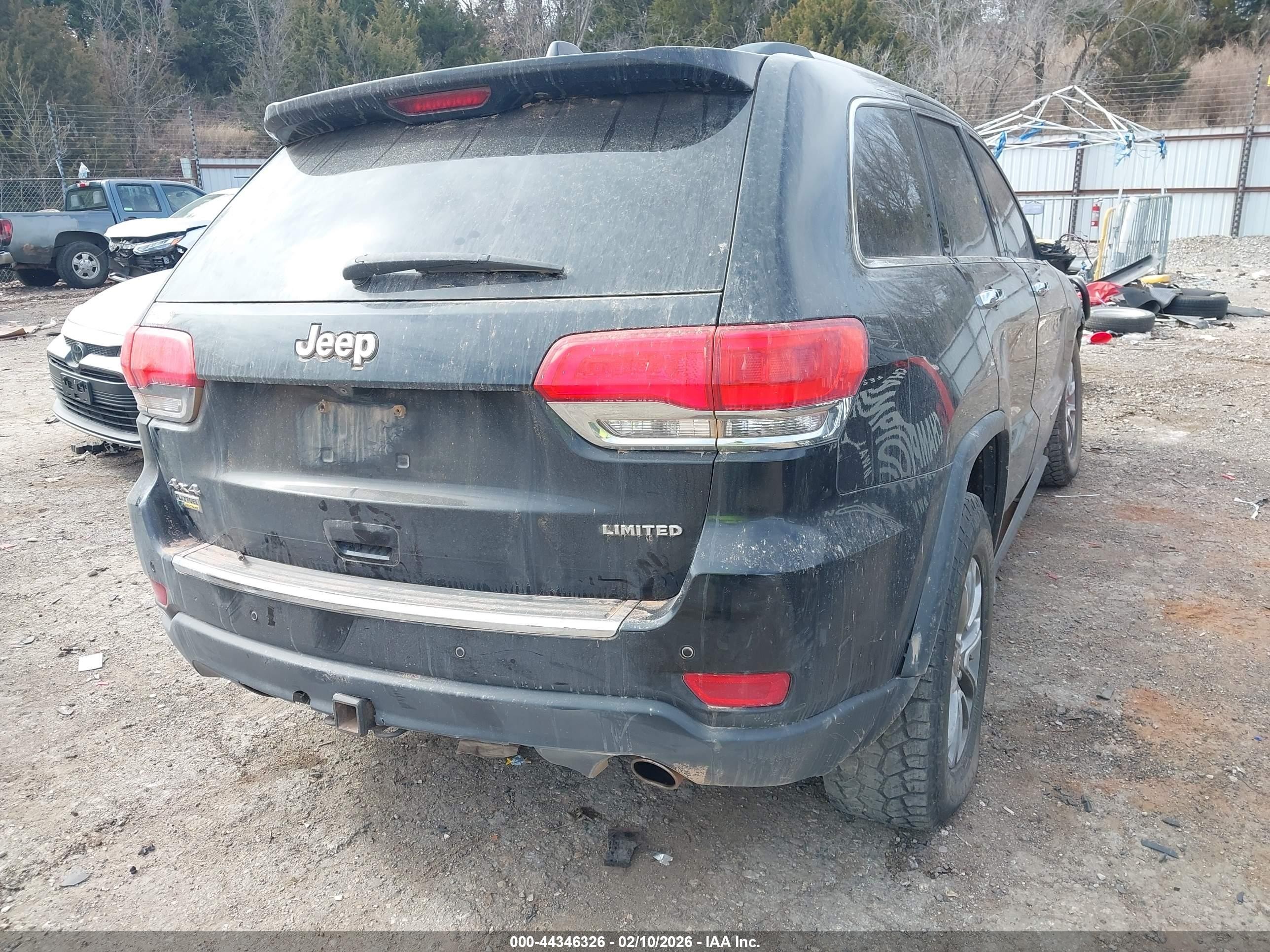 2015 Jeep Grand Cherokee Limited Black vin: 1C4RJFBG0FC764536