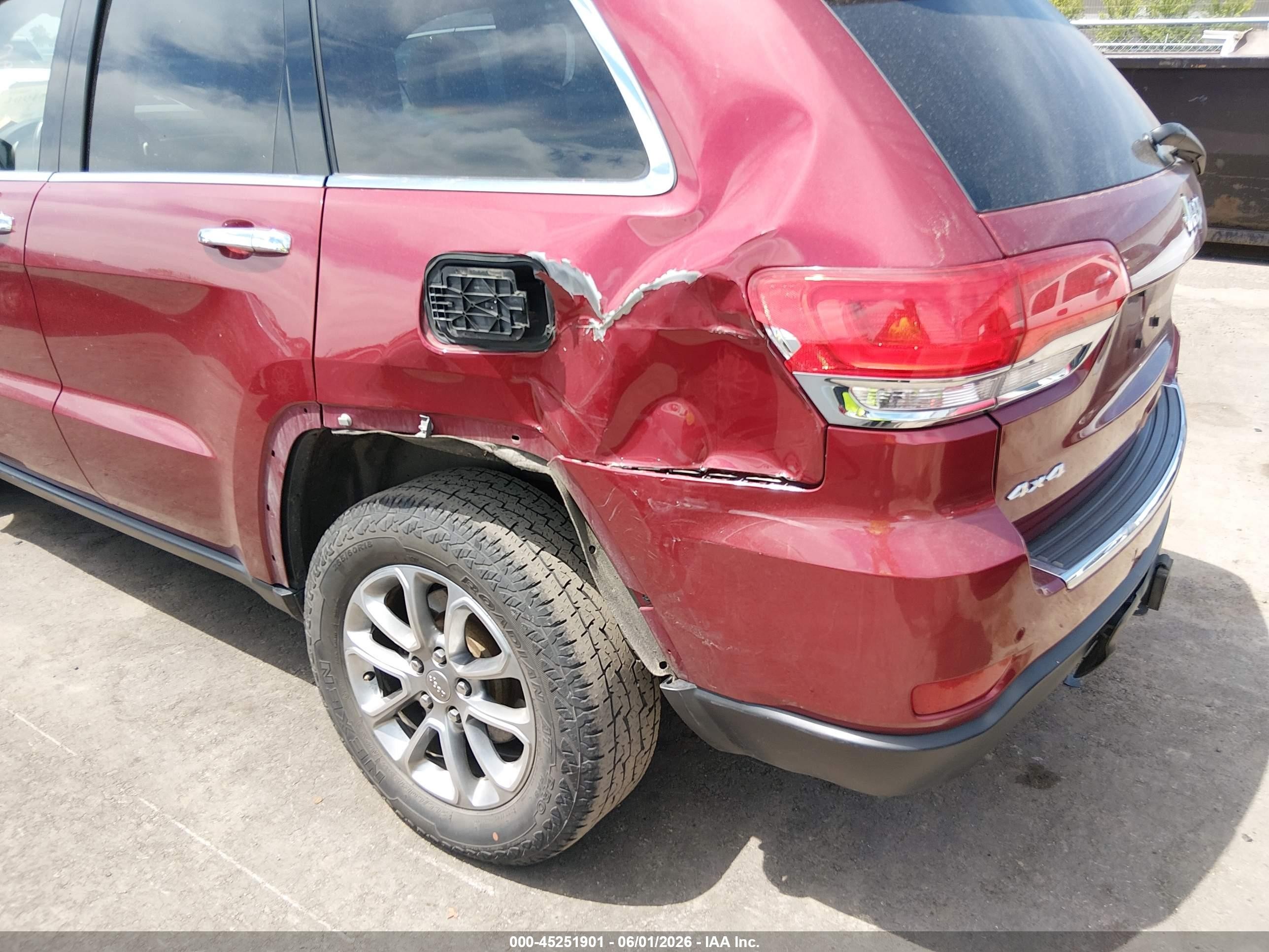2015 Jeep Grand Cherokee Limited Красный vin: 1C4RJFBG0FC804291