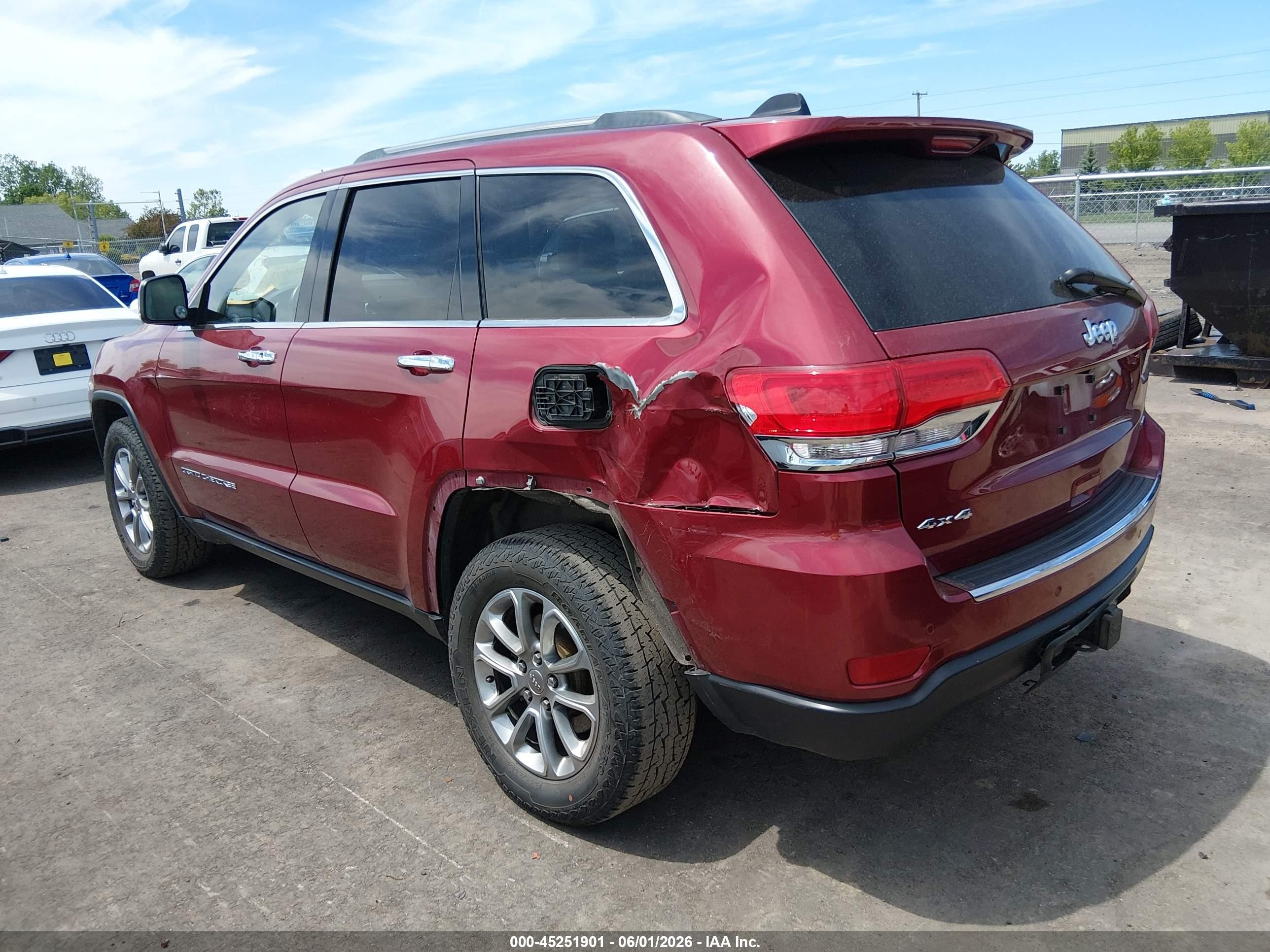 2015 Jeep Grand Cherokee Limited Красный vin: 1C4RJFBG0FC804291