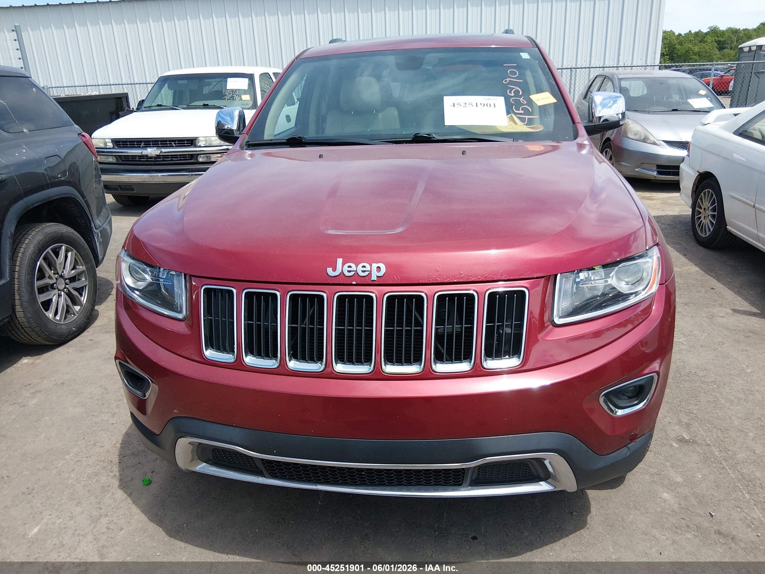 2015 Jeep Grand Cherokee Limited Красный vin: 1C4RJFBG0FC804291