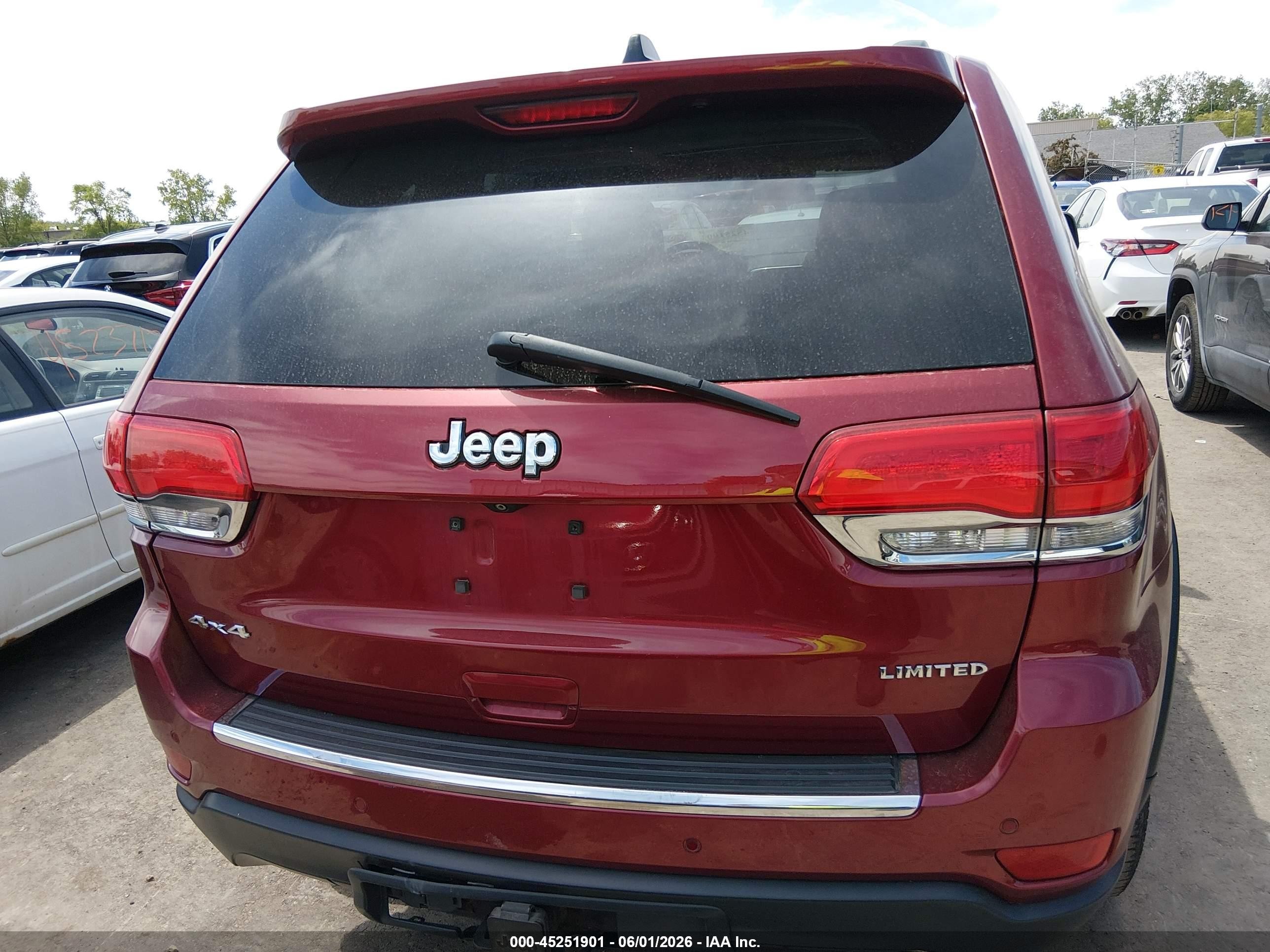 2015 Jeep Grand Cherokee Limited Красный vin: 1C4RJFBG0FC804291