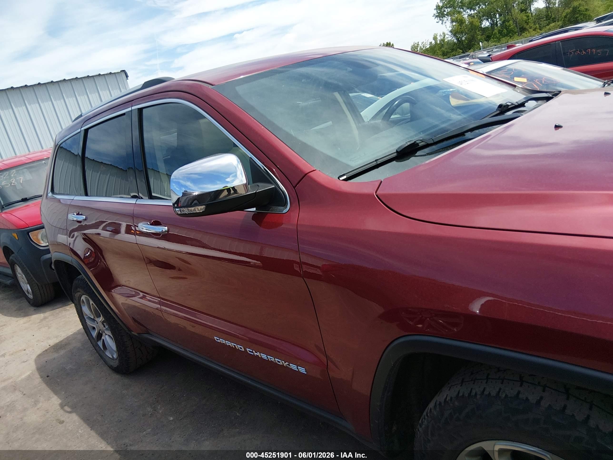 2015 Jeep Grand Cherokee Limited Красный vin: 1C4RJFBG0FC804291