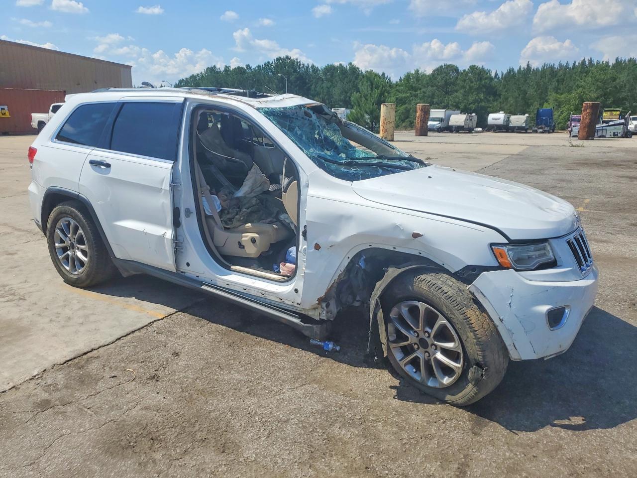 2015 Jeep Grand Cherokee Limited White vin: 1C4RJFBG0FC830373