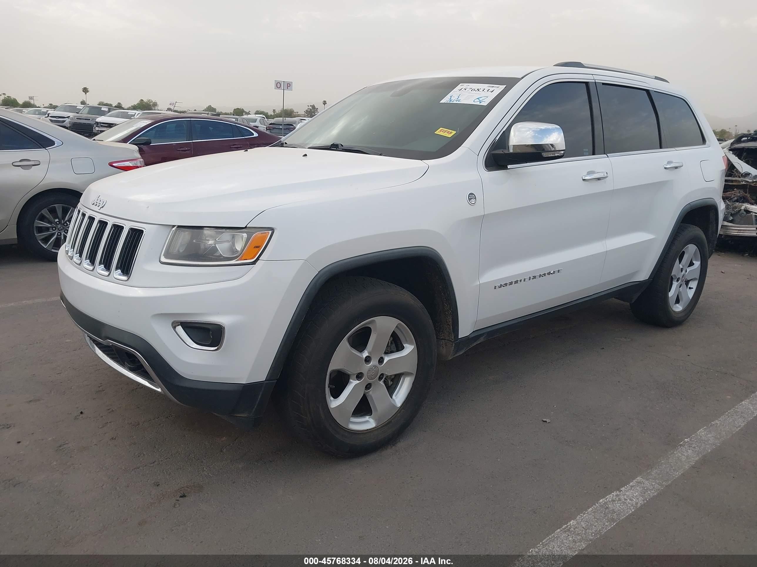 2015 Jeep Grand Cherokee Limited White vin: 1C4RJFBG0FC831815