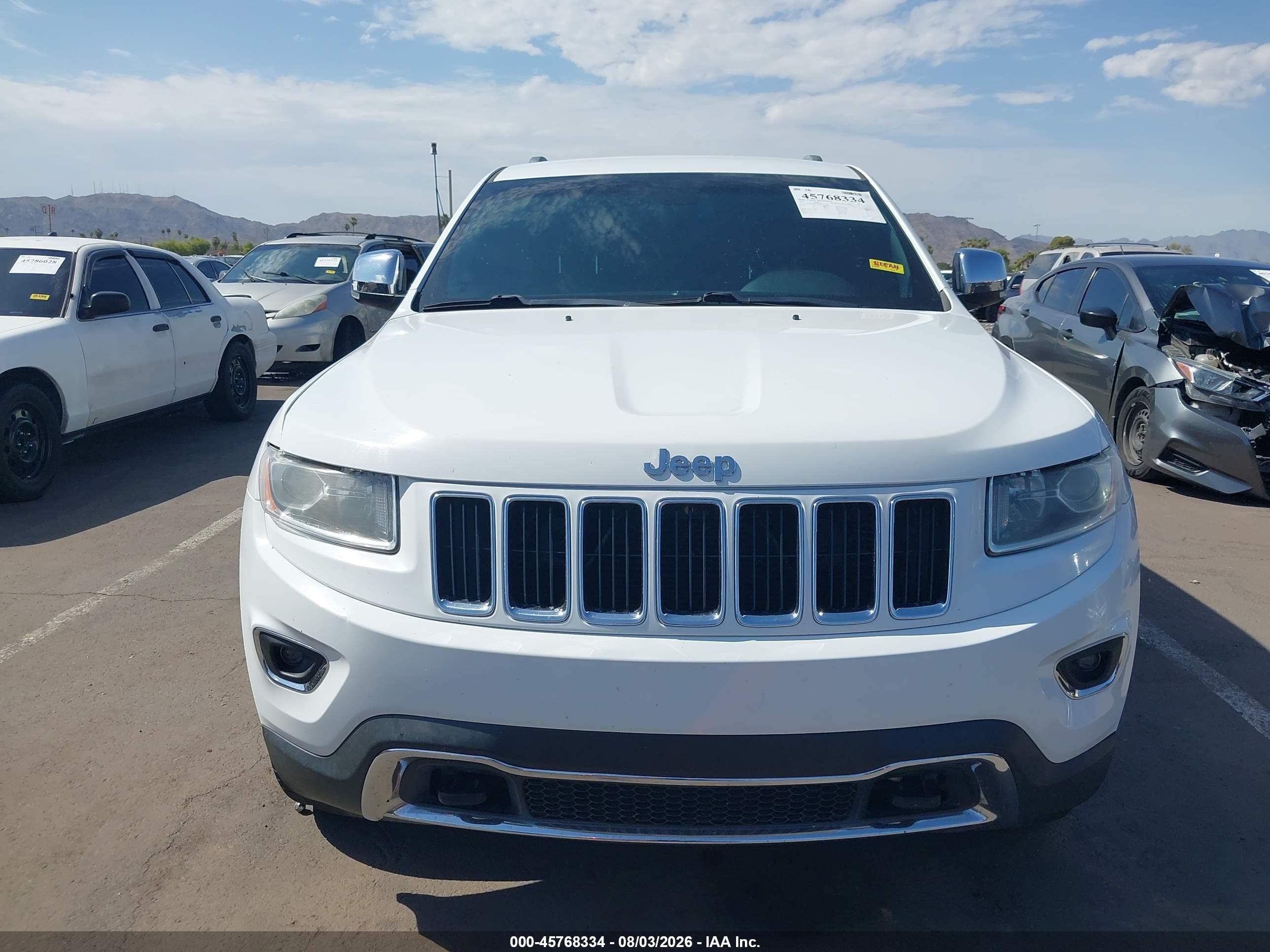 2015 Jeep Grand Cherokee Limited White vin: 1C4RJFBG0FC831815