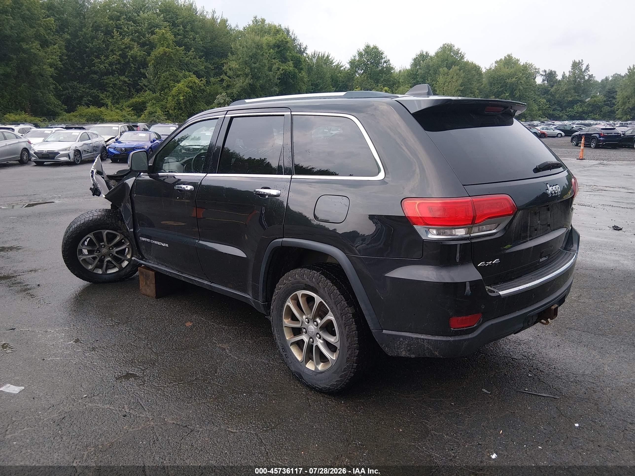 2015 Jeep Grand Cherokee Limited Black vin: 1C4RJFBG0FC887138