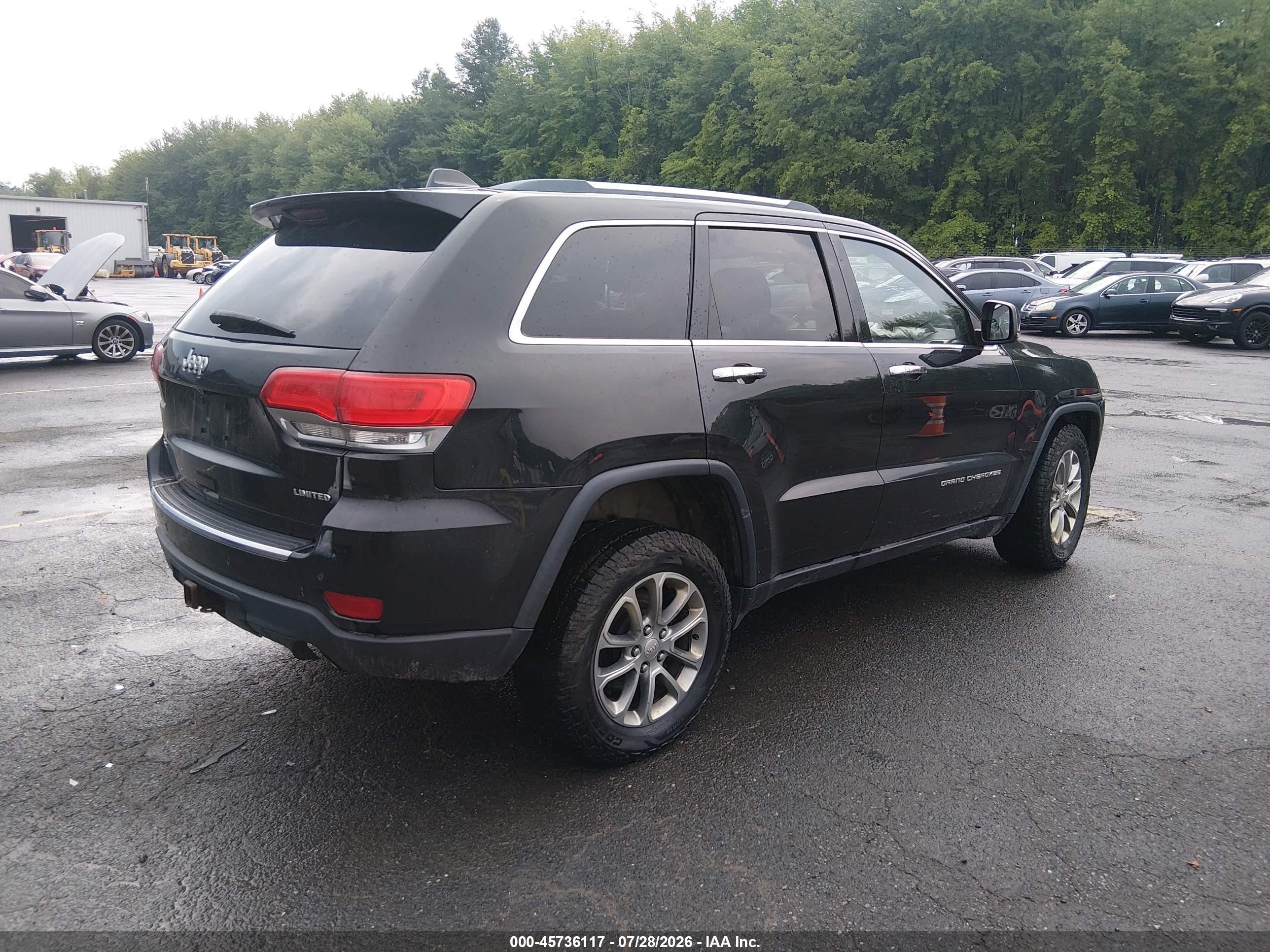 2015 Jeep Grand Cherokee Limited Black vin: 1C4RJFBG0FC887138