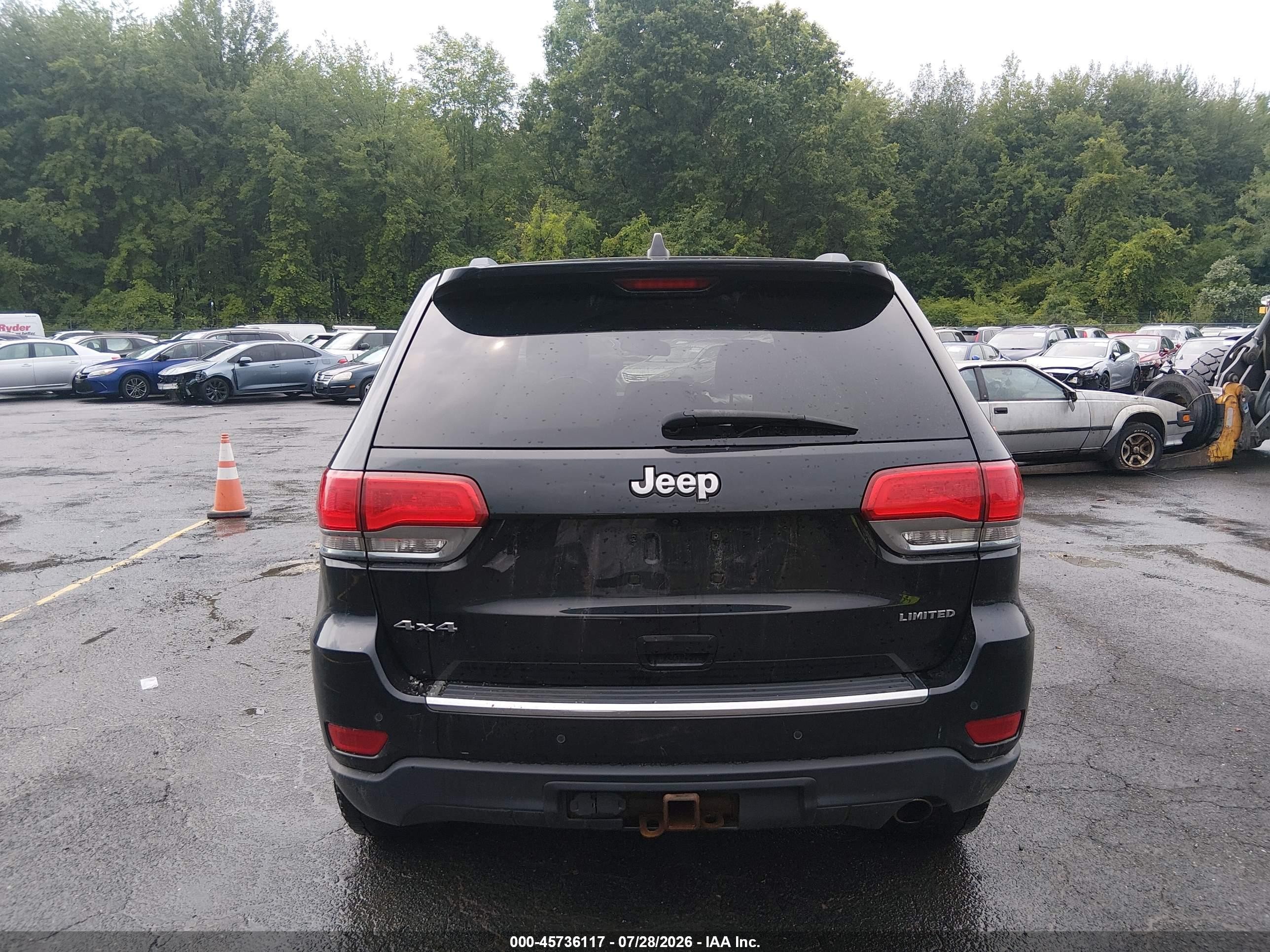 2015 Jeep Grand Cherokee Limited Black vin: 1C4RJFBG0FC887138