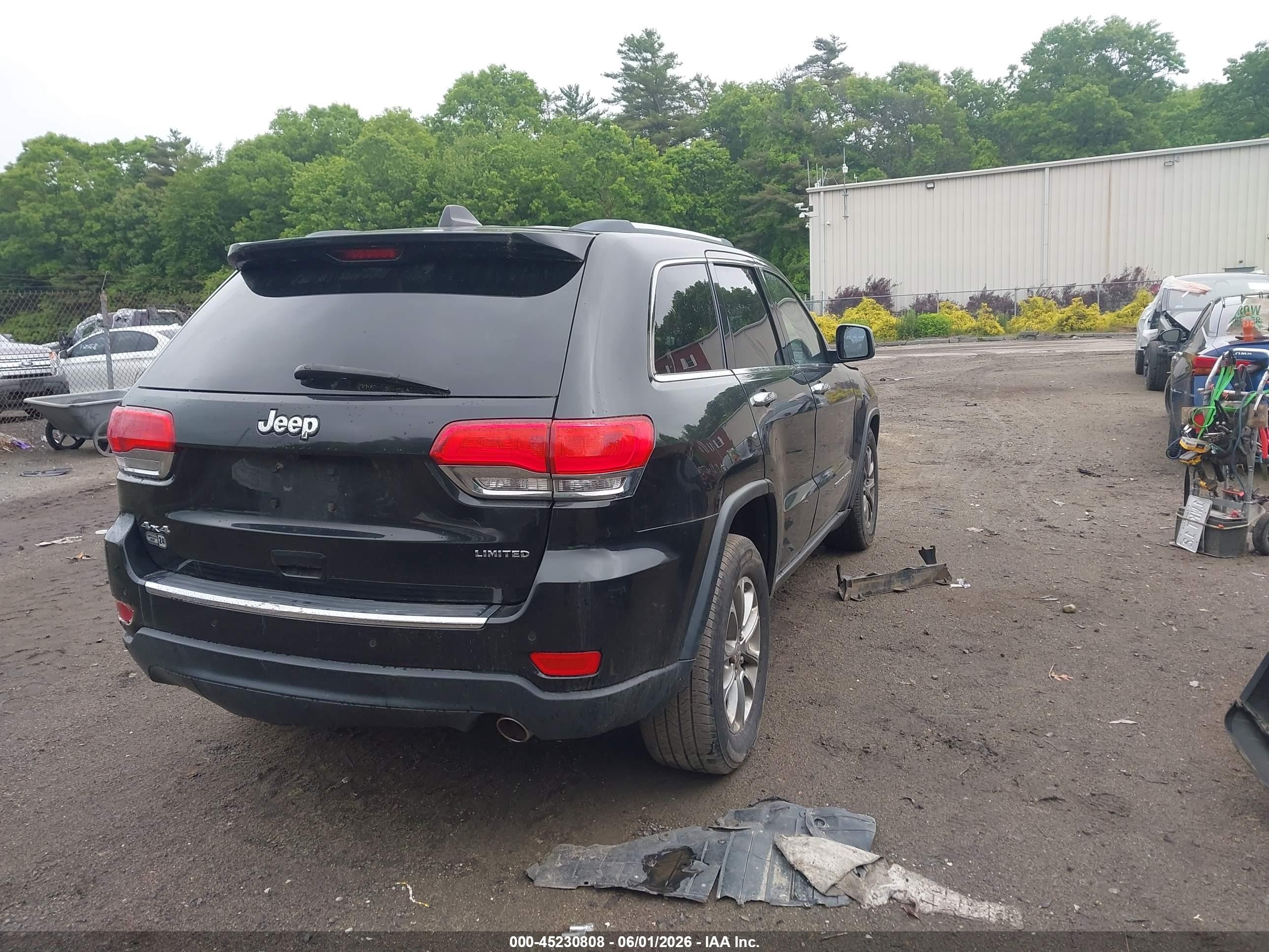 2015 Jeep Grand Cherokee Limited Black vin: 1C4RJFBG0FC898334