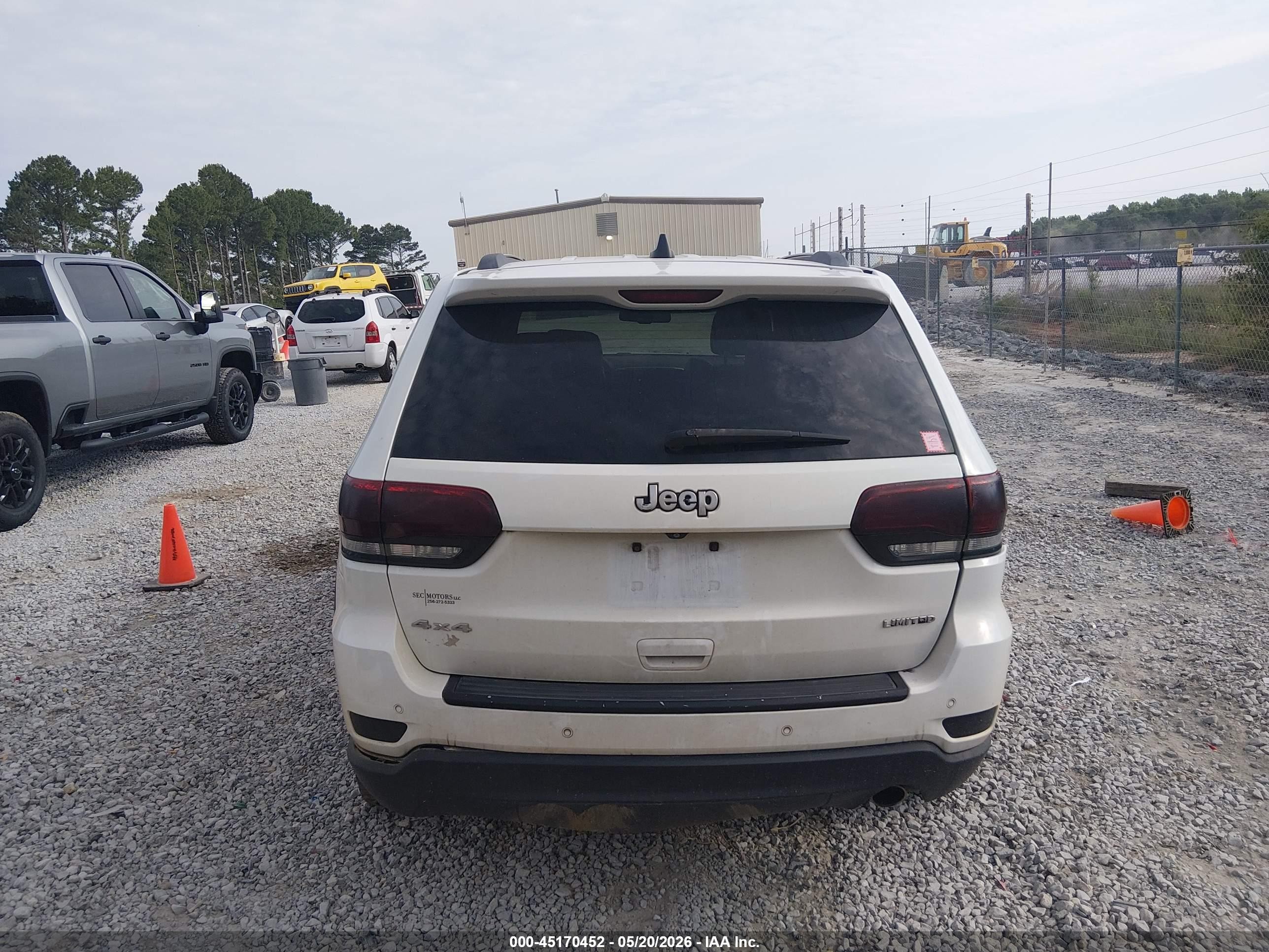 2015 Jeep Grand Cherokee Limited White vin: 1C4RJFBG0FC924706