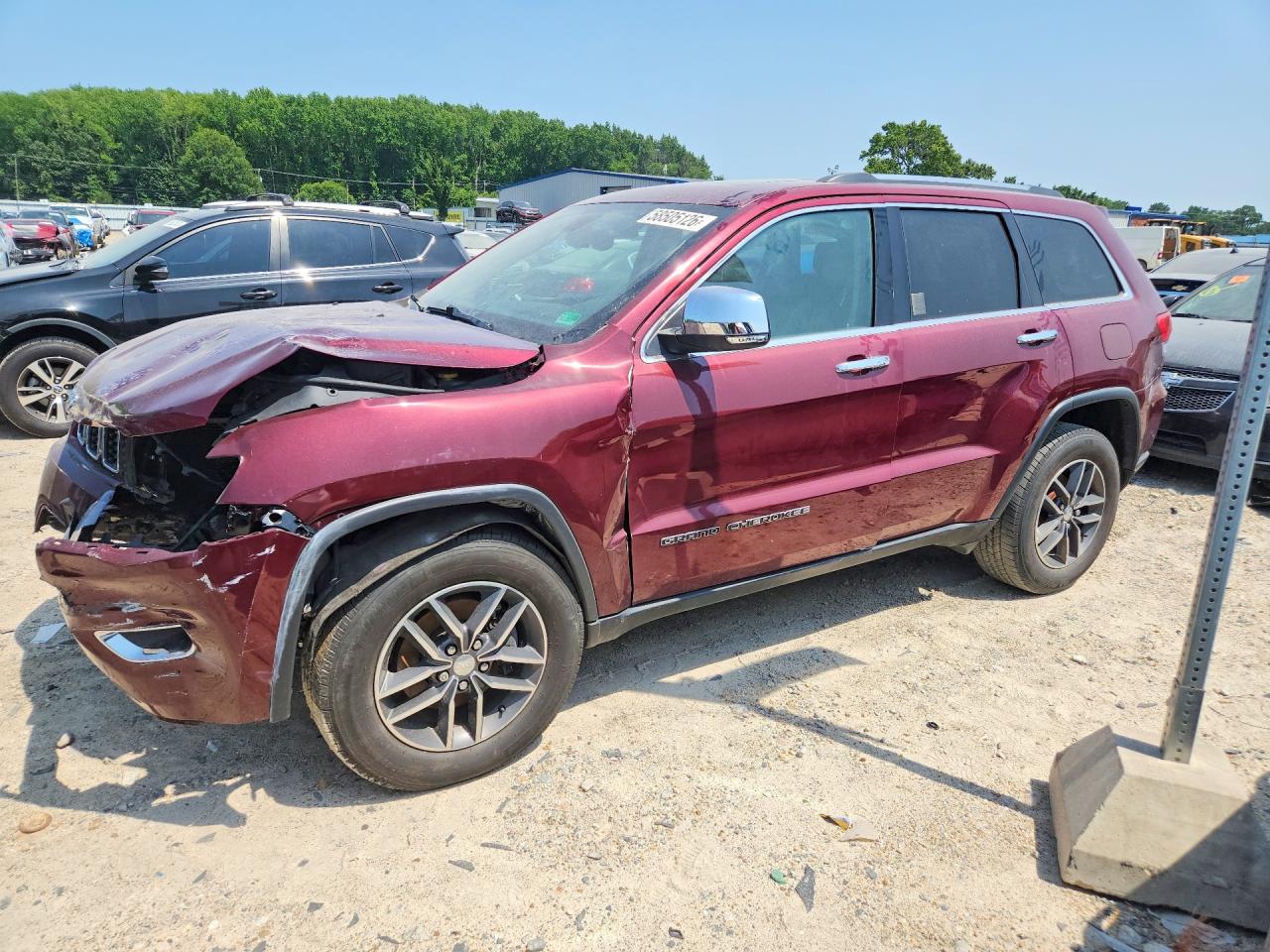 2017 Jeep Grand Cherokee Limited Burgundy vin: 1C4RJFBG0HC864056