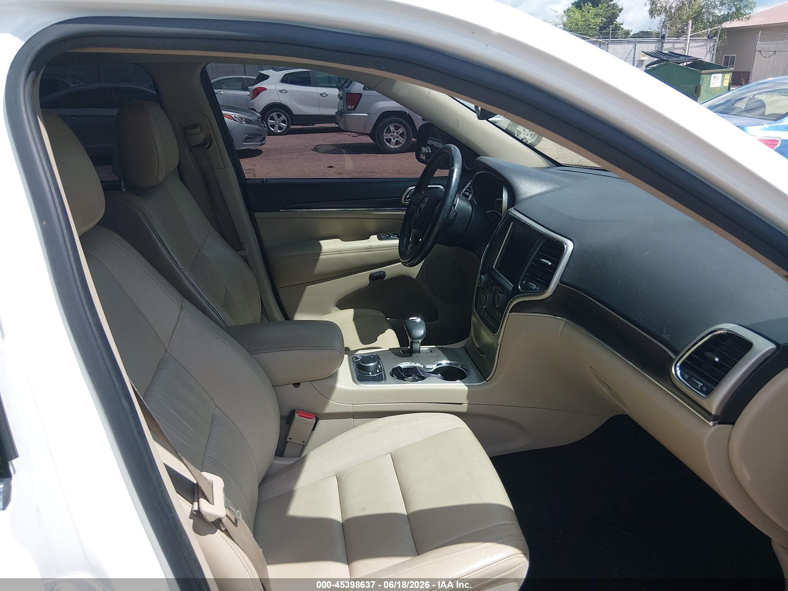 2014 Jeep Grand Cherokee Limited White vin: 1C4RJFBG1EC102446