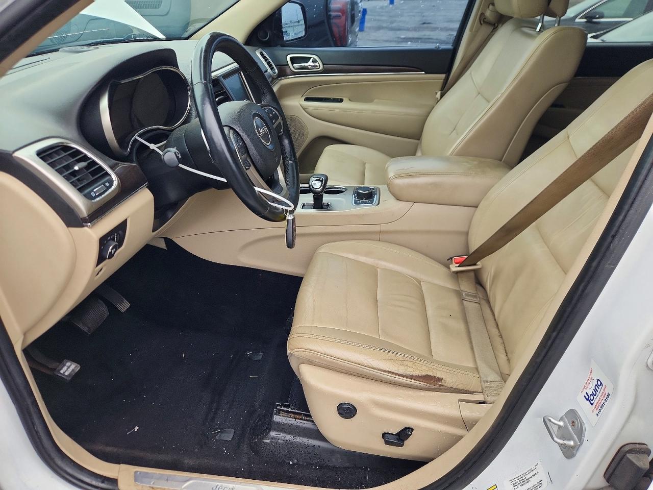 2014 Jeep Grand Cherokee Limited White vin: 1C4RJFBG1EC131493