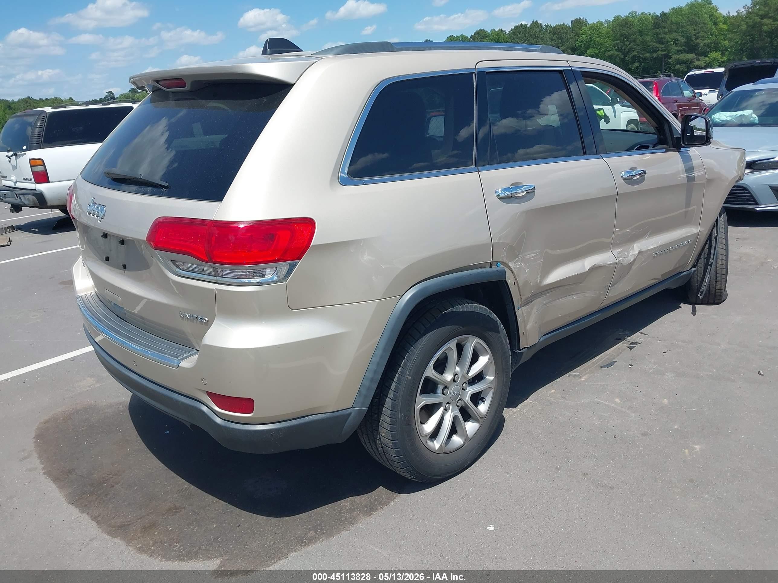 2014 Jeep Grand Cherokee Limited Beige vin: 1C4RJFBG1EC148715