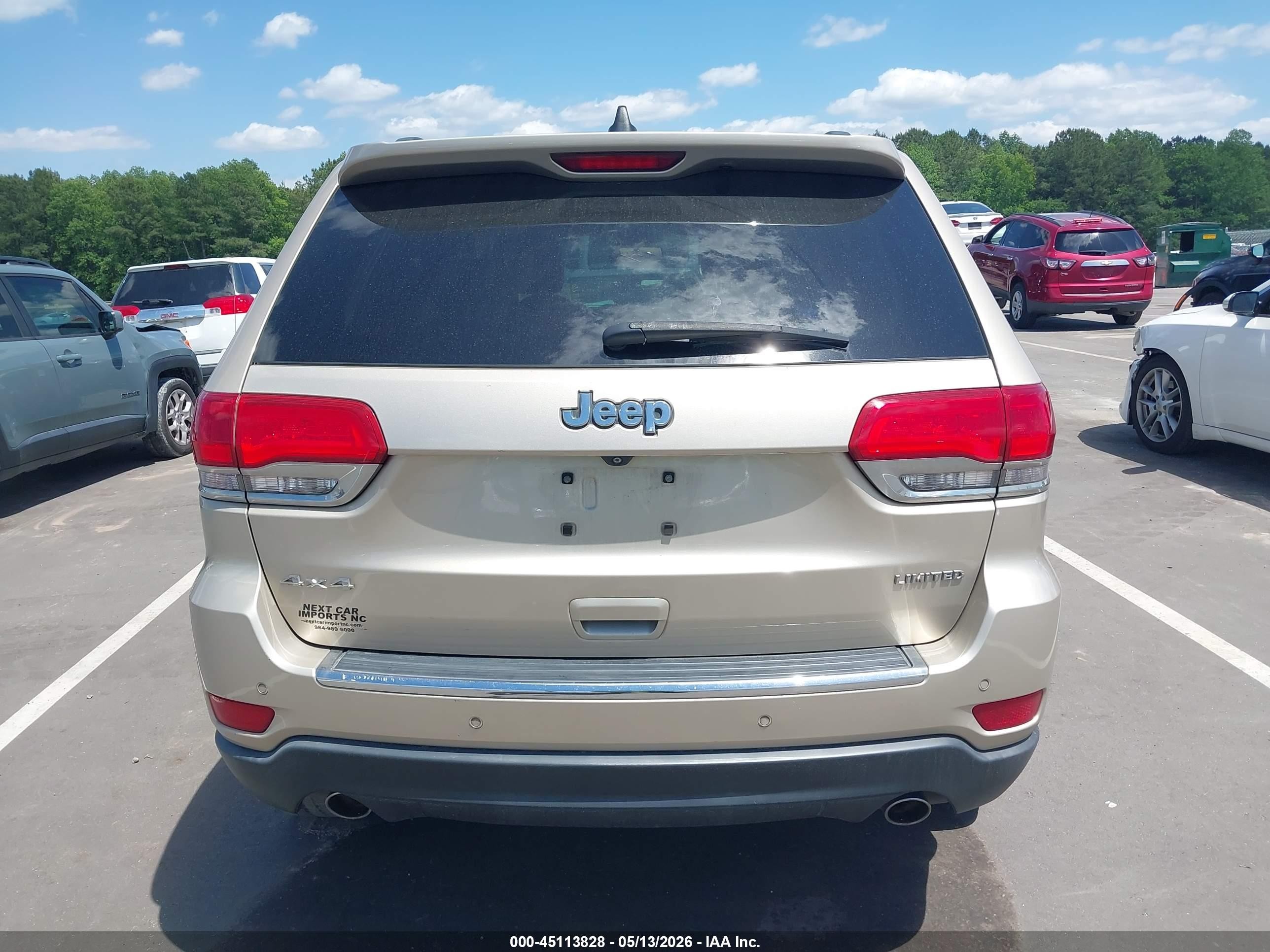 2014 Jeep Grand Cherokee Limited Beige vin: 1C4RJFBG1EC148715