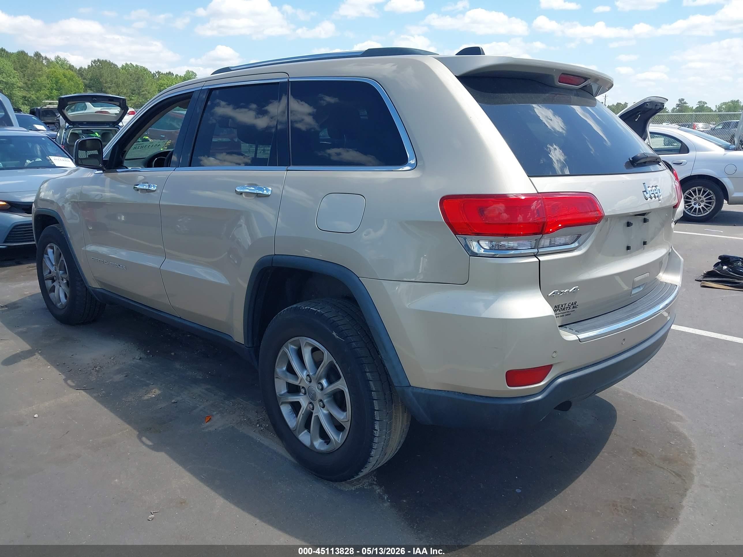 2014 Jeep Grand Cherokee Limited Beige vin: 1C4RJFBG1EC148715