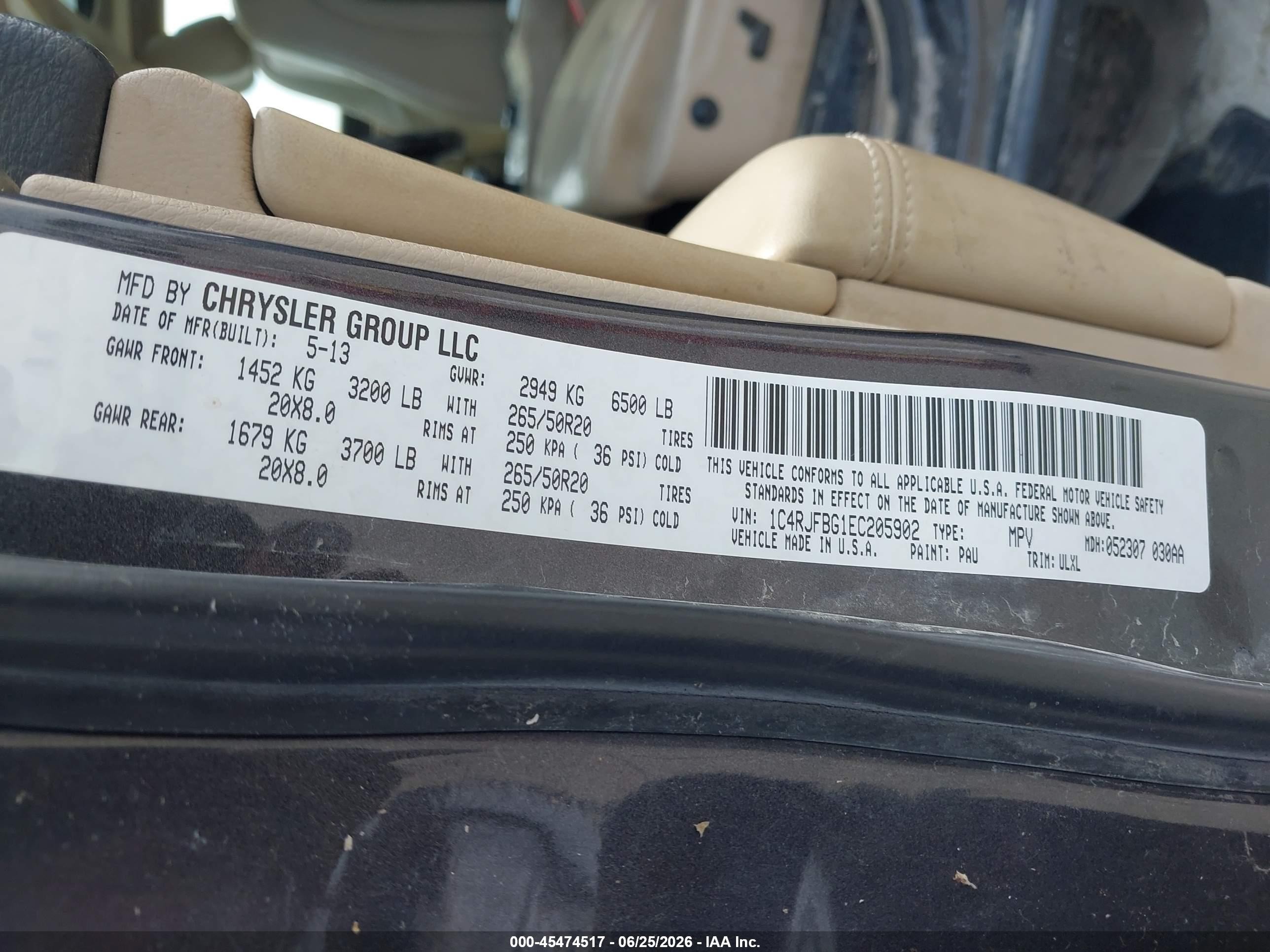 2014 Jeep Grand Cherokee Limited Gray vin: 1C4RJFBG1EC205902