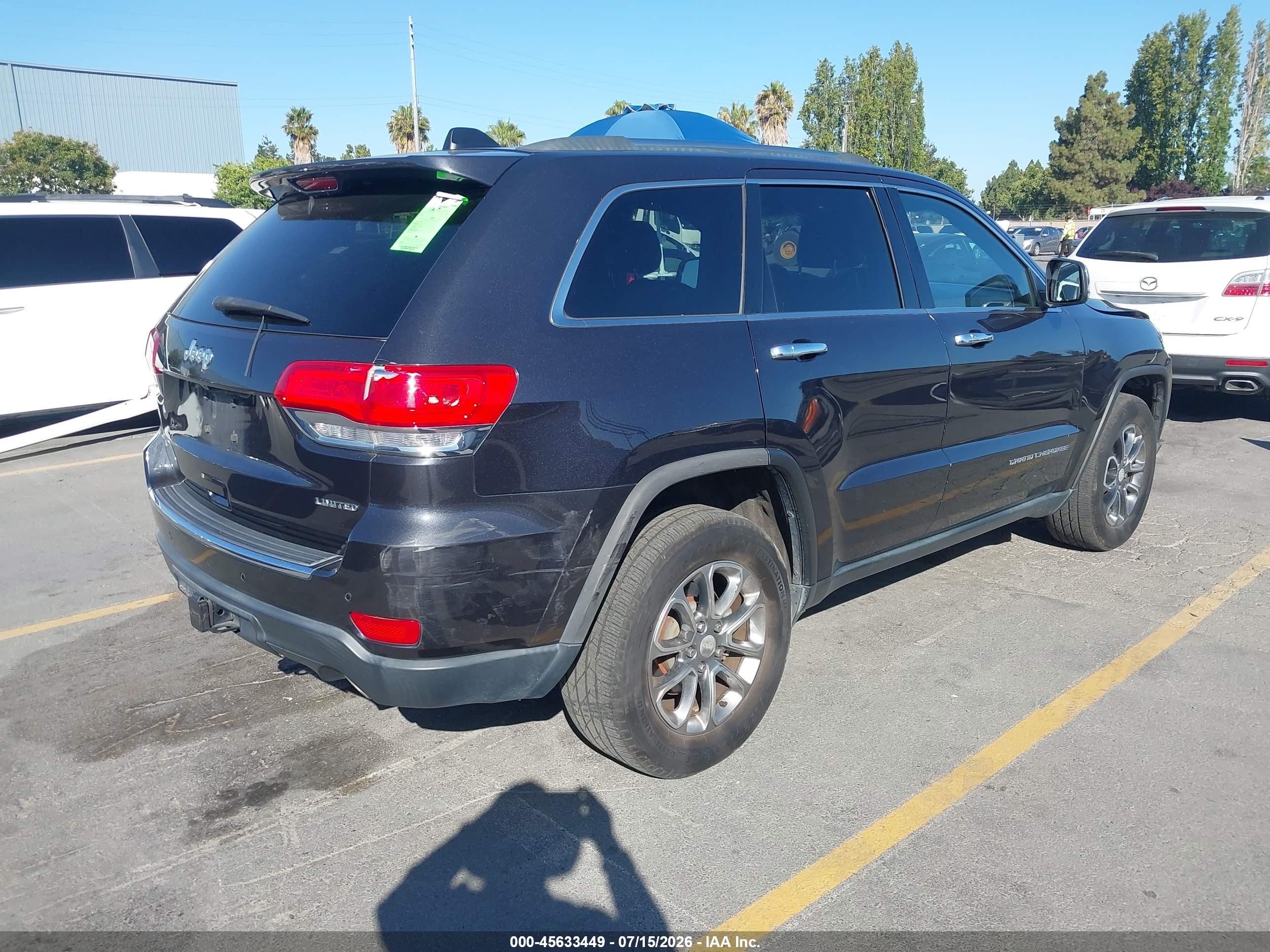 2014 Jeep Grand Cherokee Limited Black vin: 1C4RJFBG1EC216589
