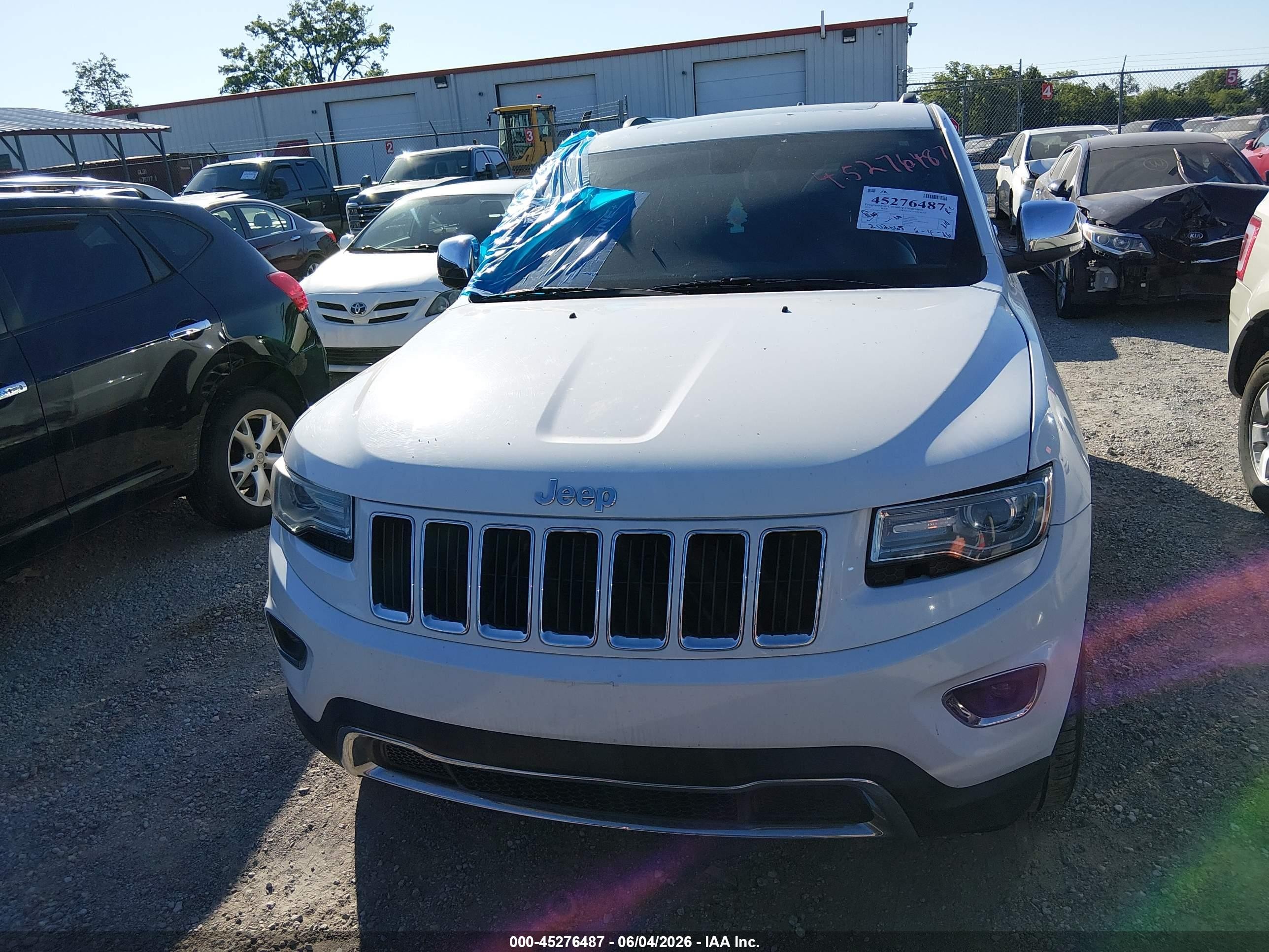 2014 Jeep Grand Cherokee Limited White vin: 1C4RJFBG1EC216611