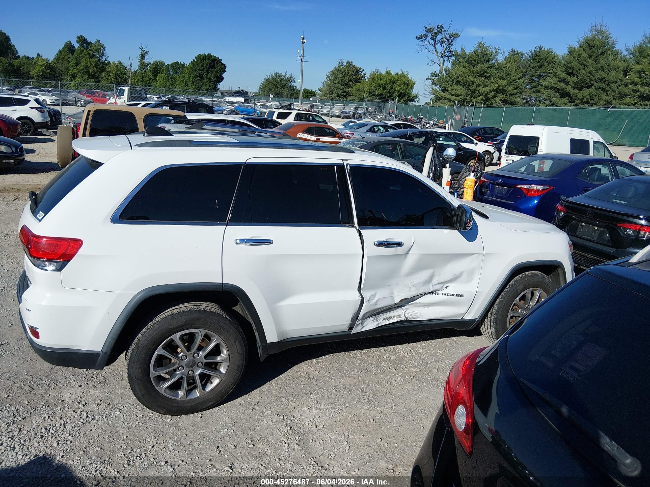 2014 Jeep Grand Cherokee Limited White vin: 1C4RJFBG1EC216611