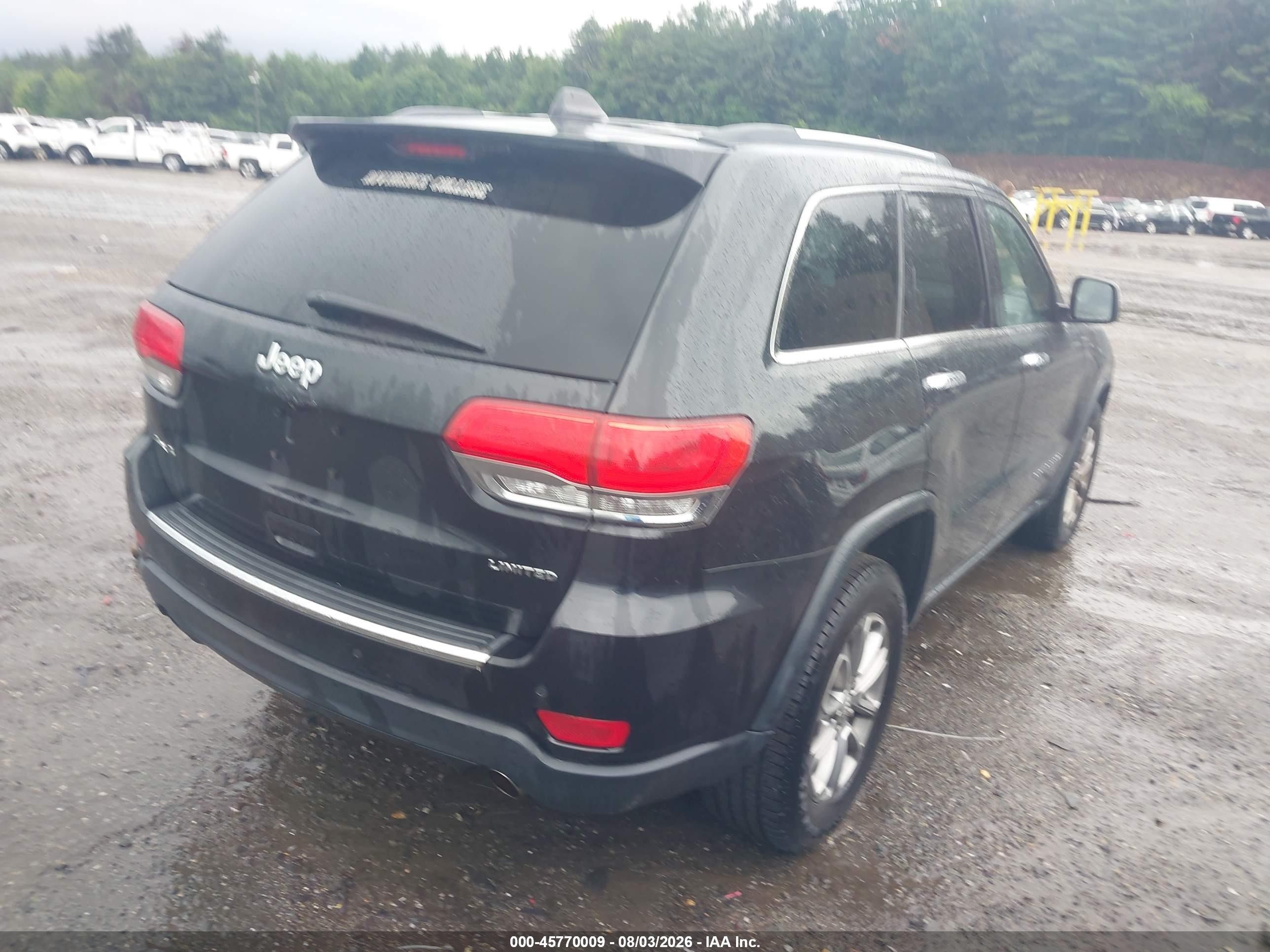 2014 Jeep Grand Cherokee Limited Black vin: 1C4RJFBG1EC259149