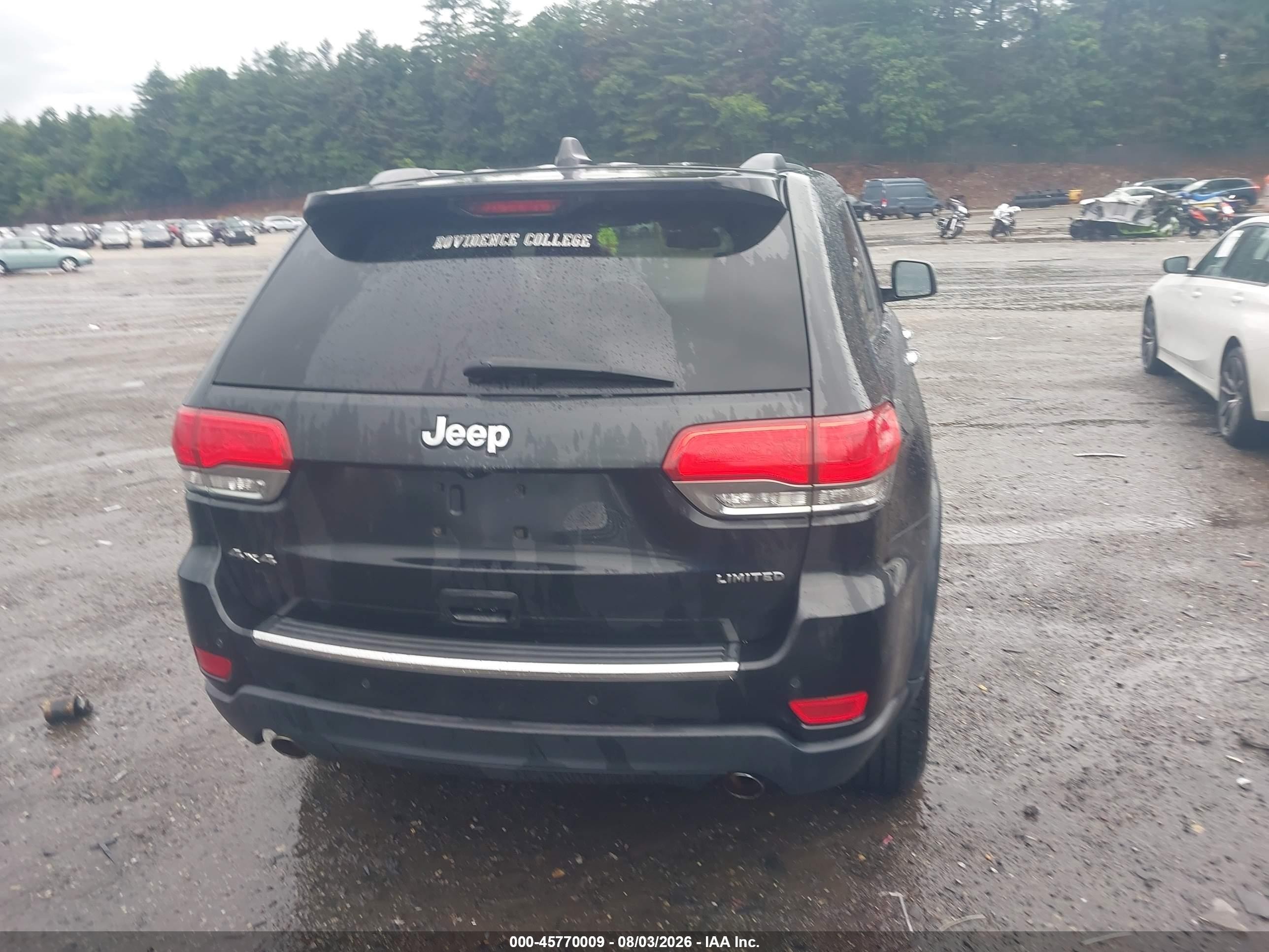 2014 Jeep Grand Cherokee Limited Black vin: 1C4RJFBG1EC259149