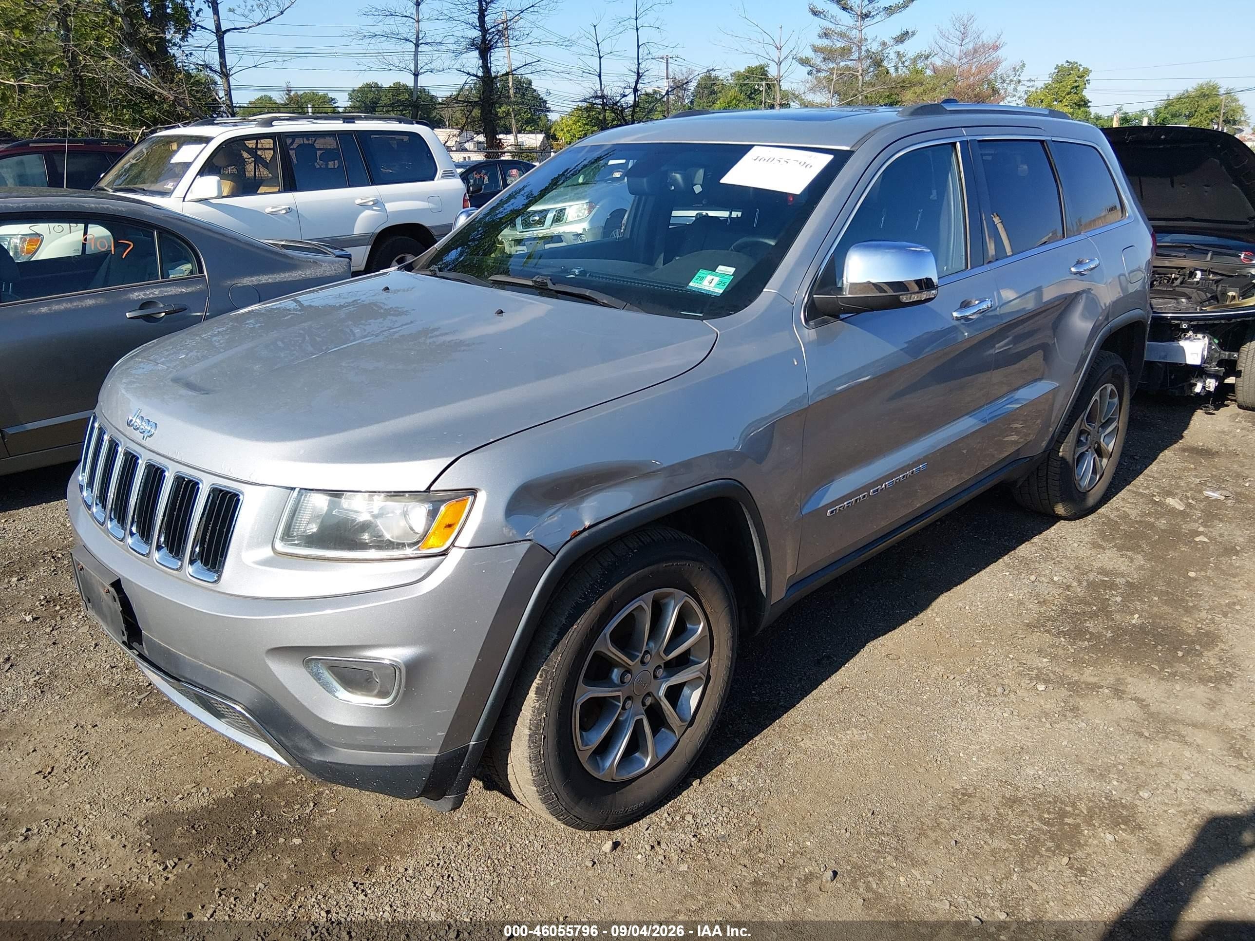 2014 Jeep Grand Cherokee Limited Серый vin: 1C4RJFBG1EC408417