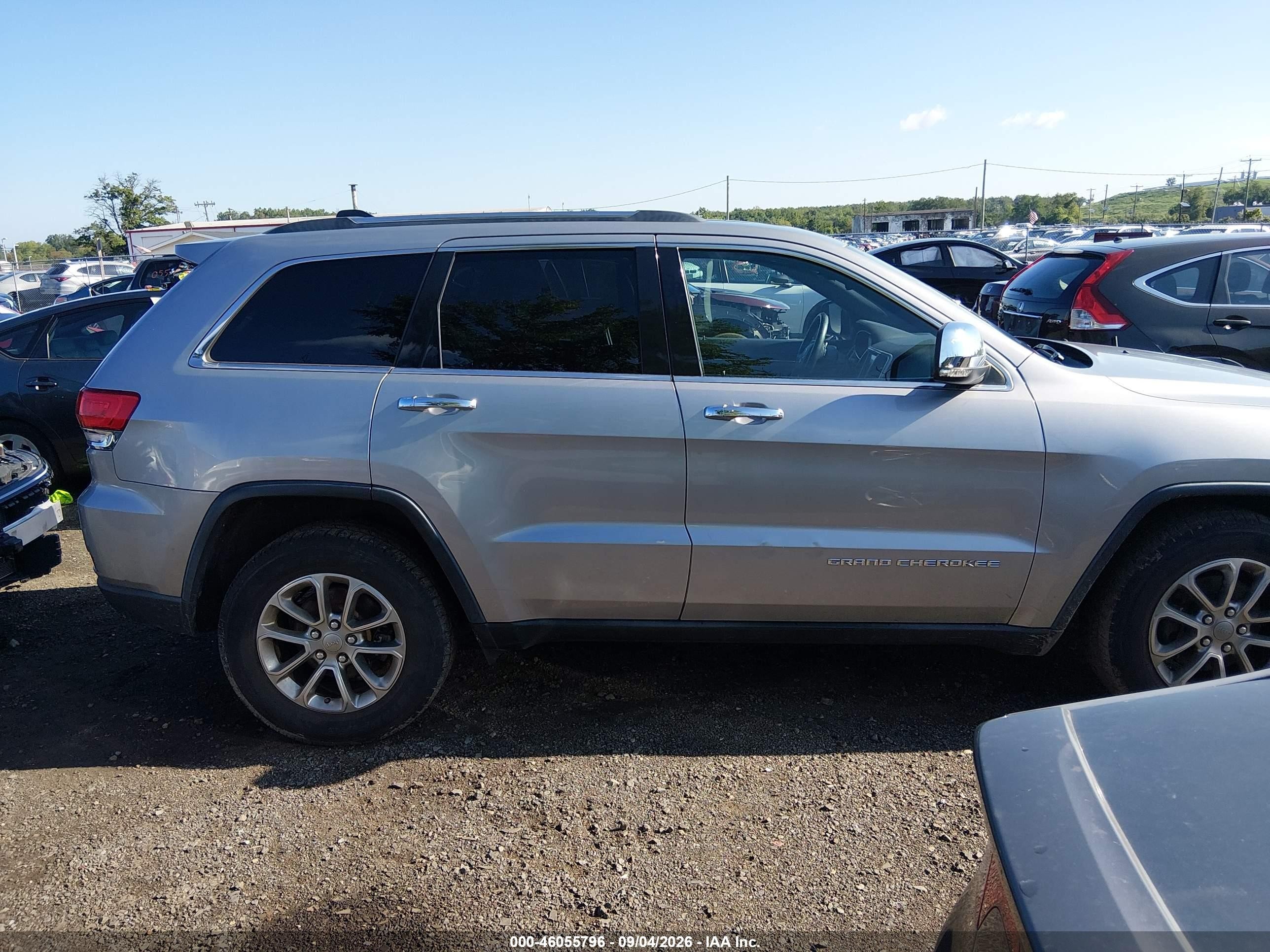 2014 Jeep Grand Cherokee Limited Серый vin: 1C4RJFBG1EC408417