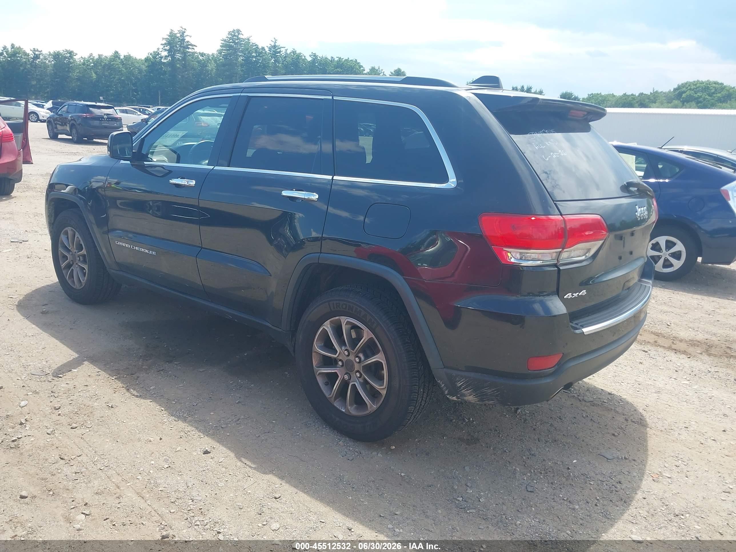 2014 Jeep Grand Cherokee Limited Black vin: 1C4RJFBG1EC450232
