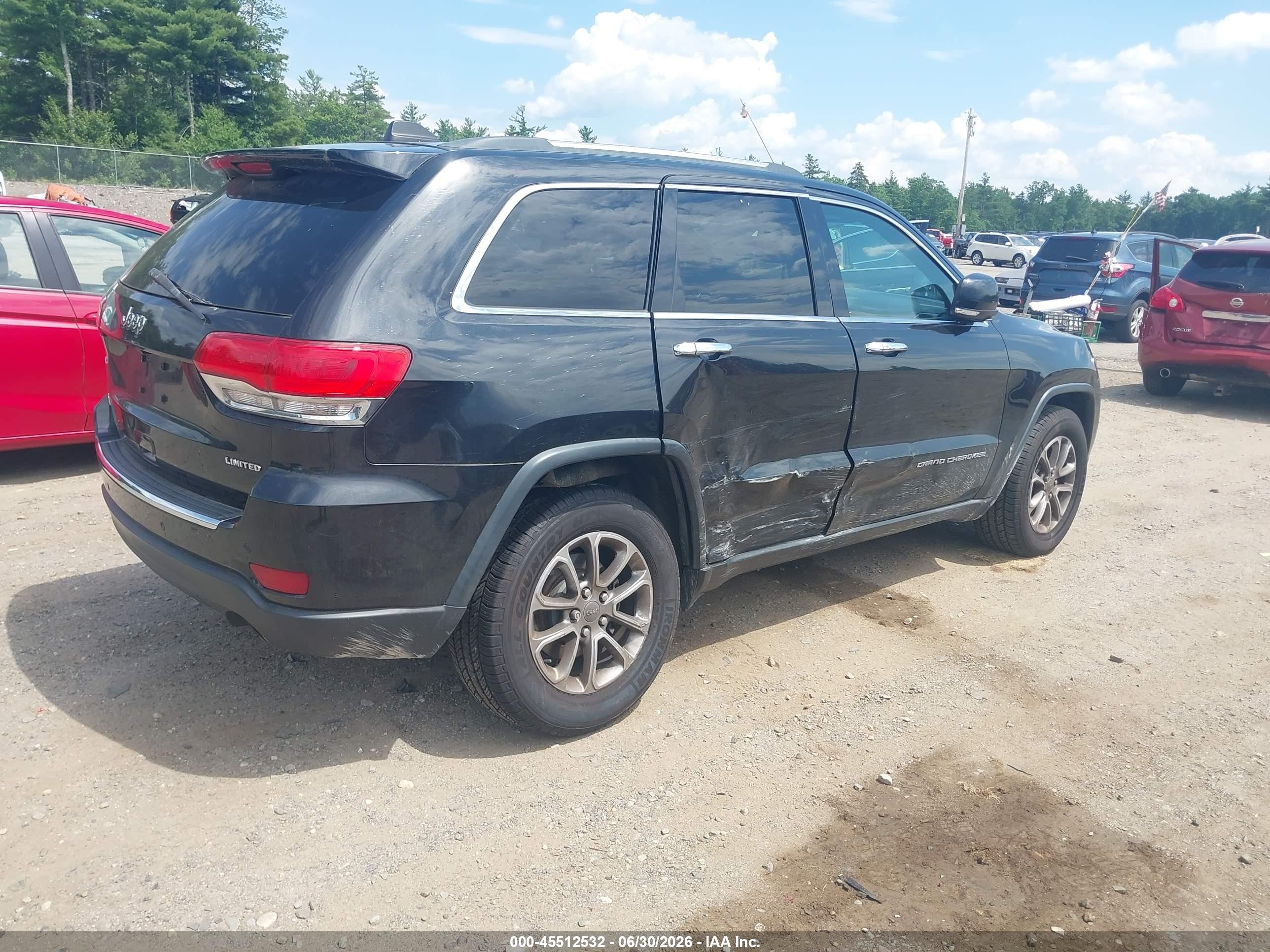 2014 Jeep Grand Cherokee Limited Black vin: 1C4RJFBG1EC450232