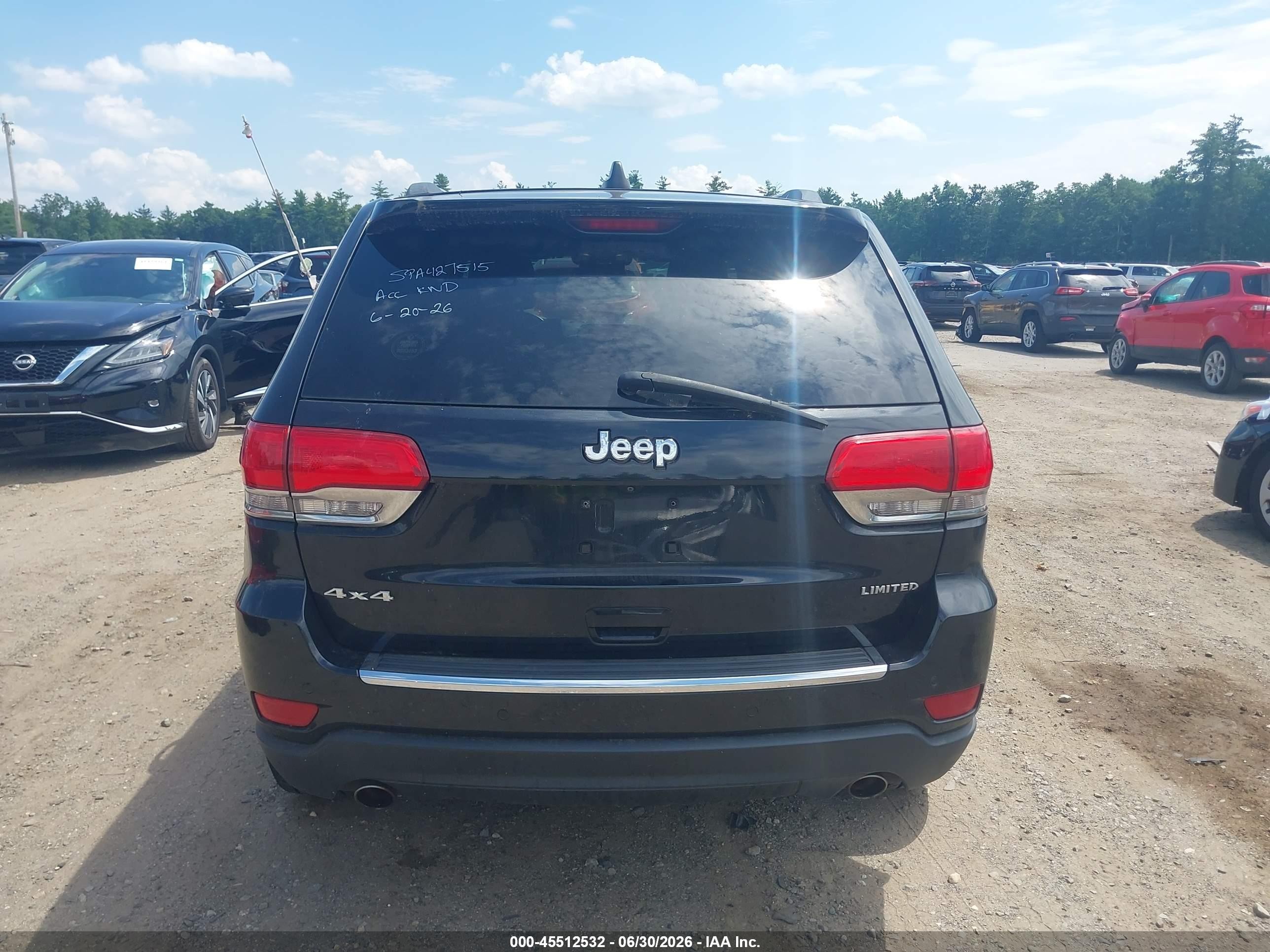 2014 Jeep Grand Cherokee Limited Black vin: 1C4RJFBG1EC450232