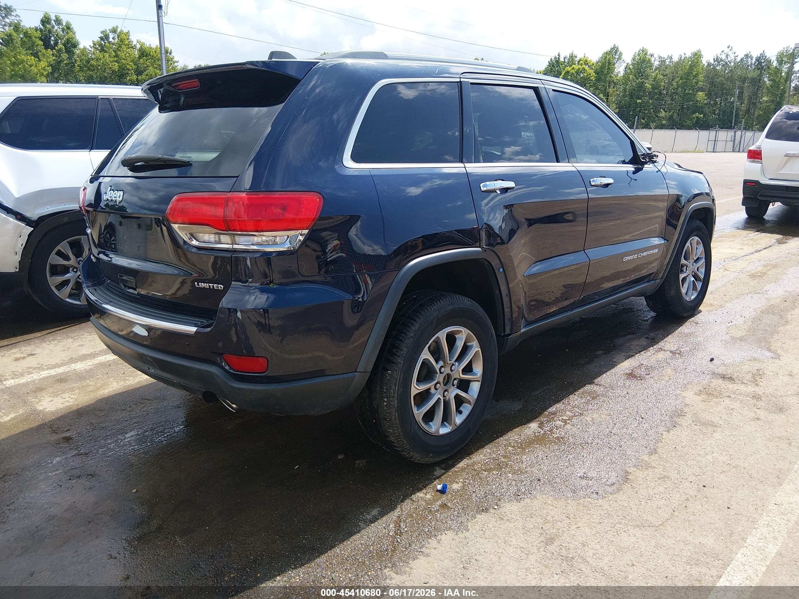 2014 Jeep Grand Cherokee Limited Blue vin: 1C4RJFBG1EC534485