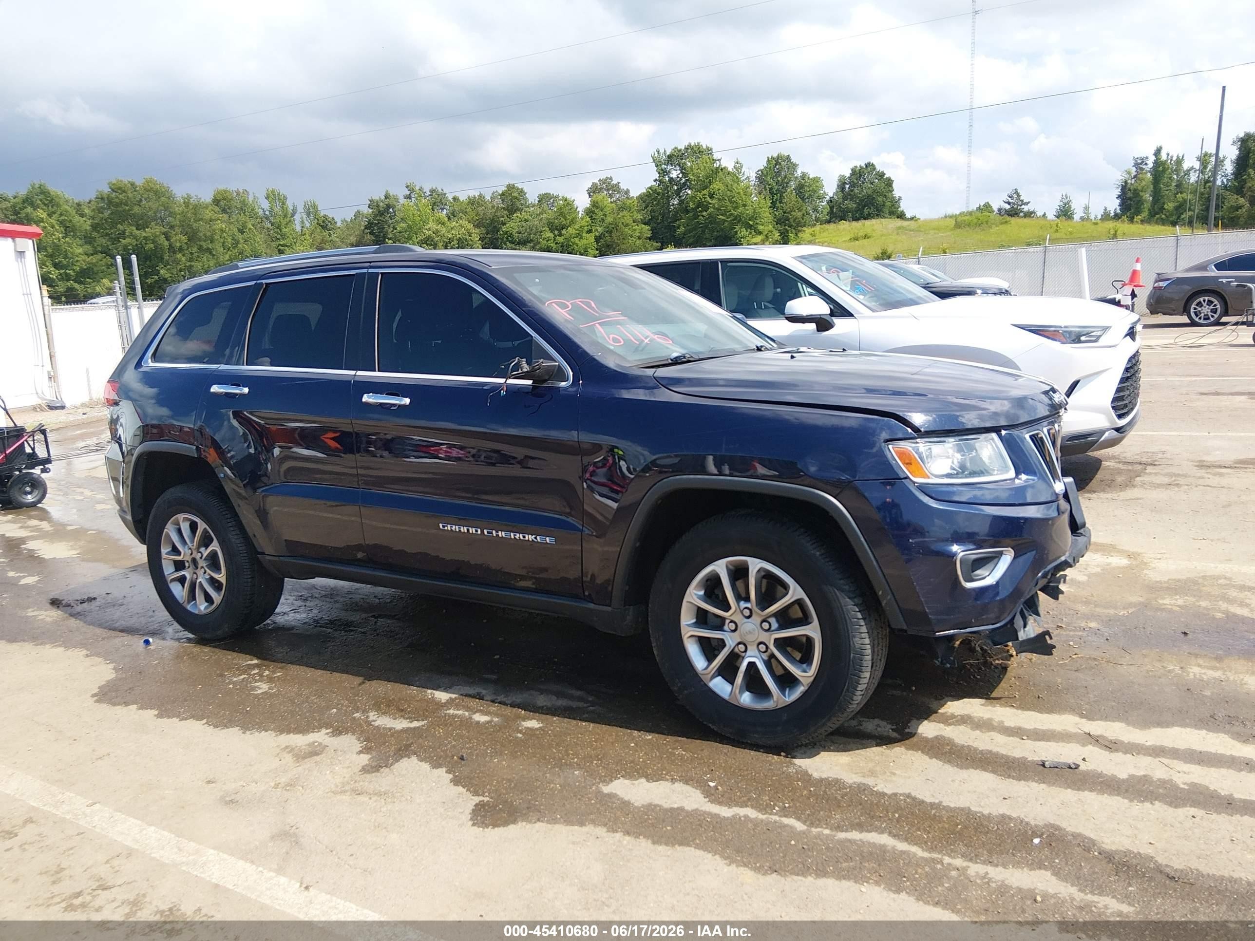 2014 Jeep Grand Cherokee Limited Blue vin: 1C4RJFBG1EC534485