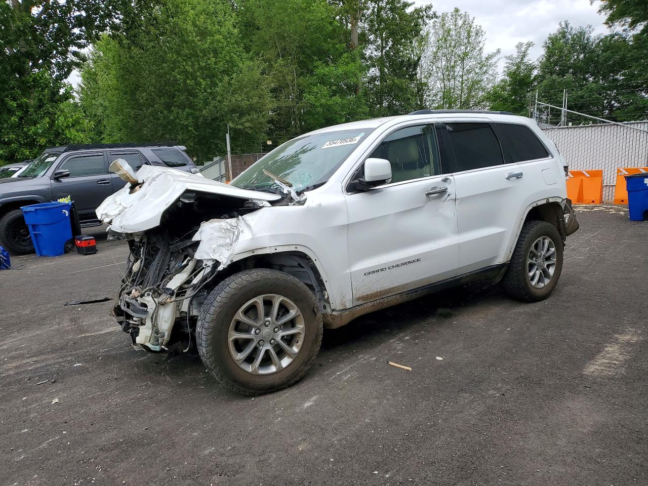 2014 Jeep Grand Cherokee Limited White vin: 1C4RJFBG1EC540545