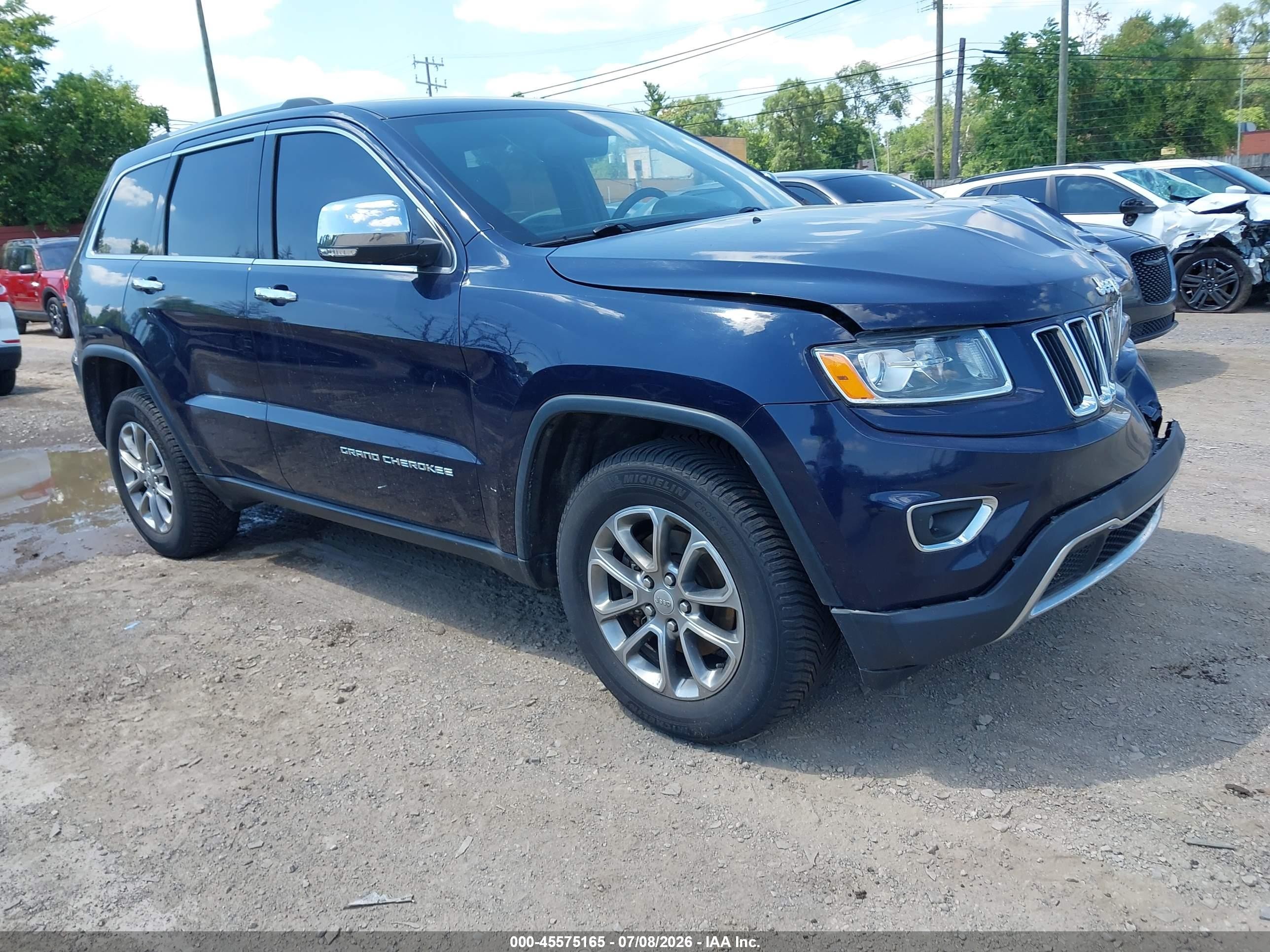 2014 Jeep Grand Cherokee Limited Синий vin: 1C4RJFBG1EC549584