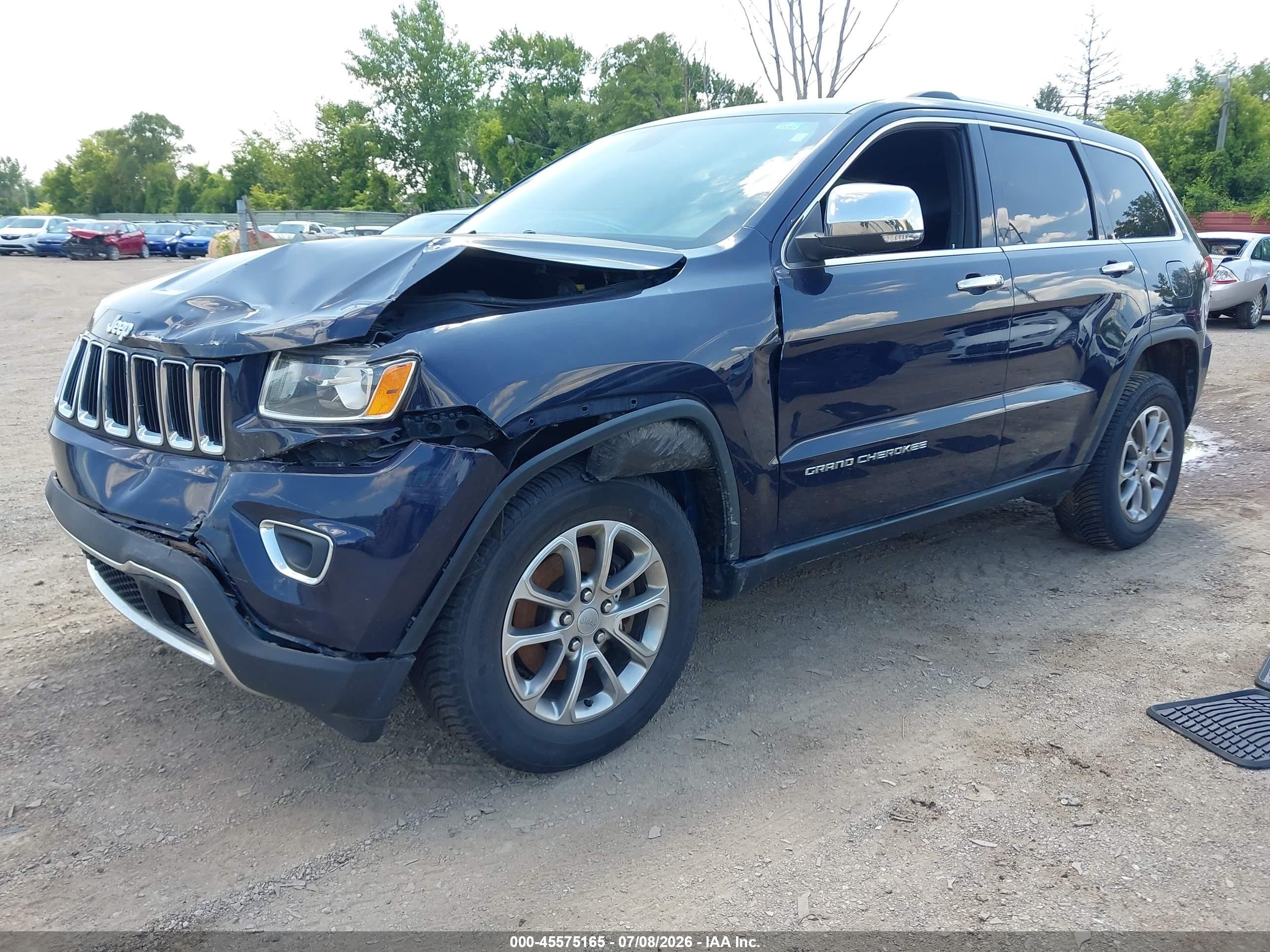 2014 Jeep Grand Cherokee Limited Синий vin: 1C4RJFBG1EC549584