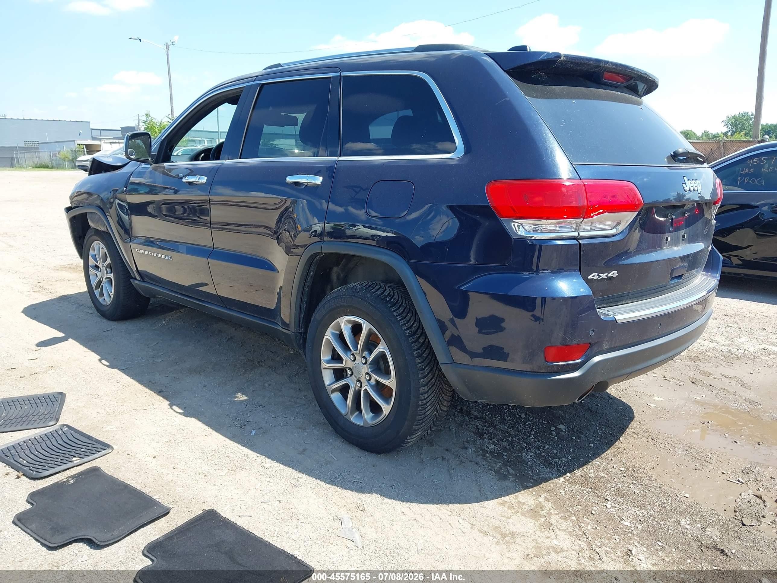 2014 Jeep Grand Cherokee Limited Синий vin: 1C4RJFBG1EC549584